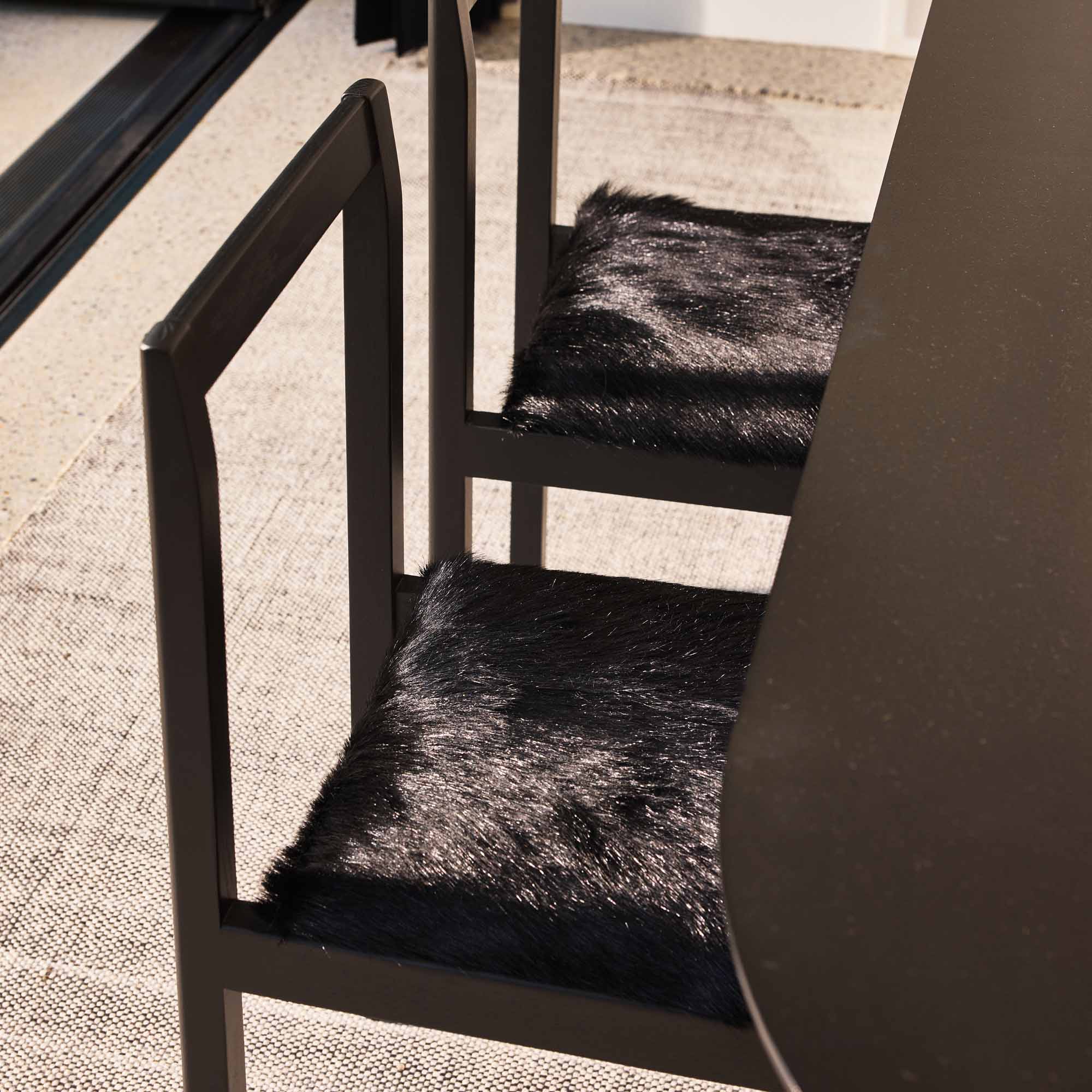 Subo Dining Chair Black Goat Skin