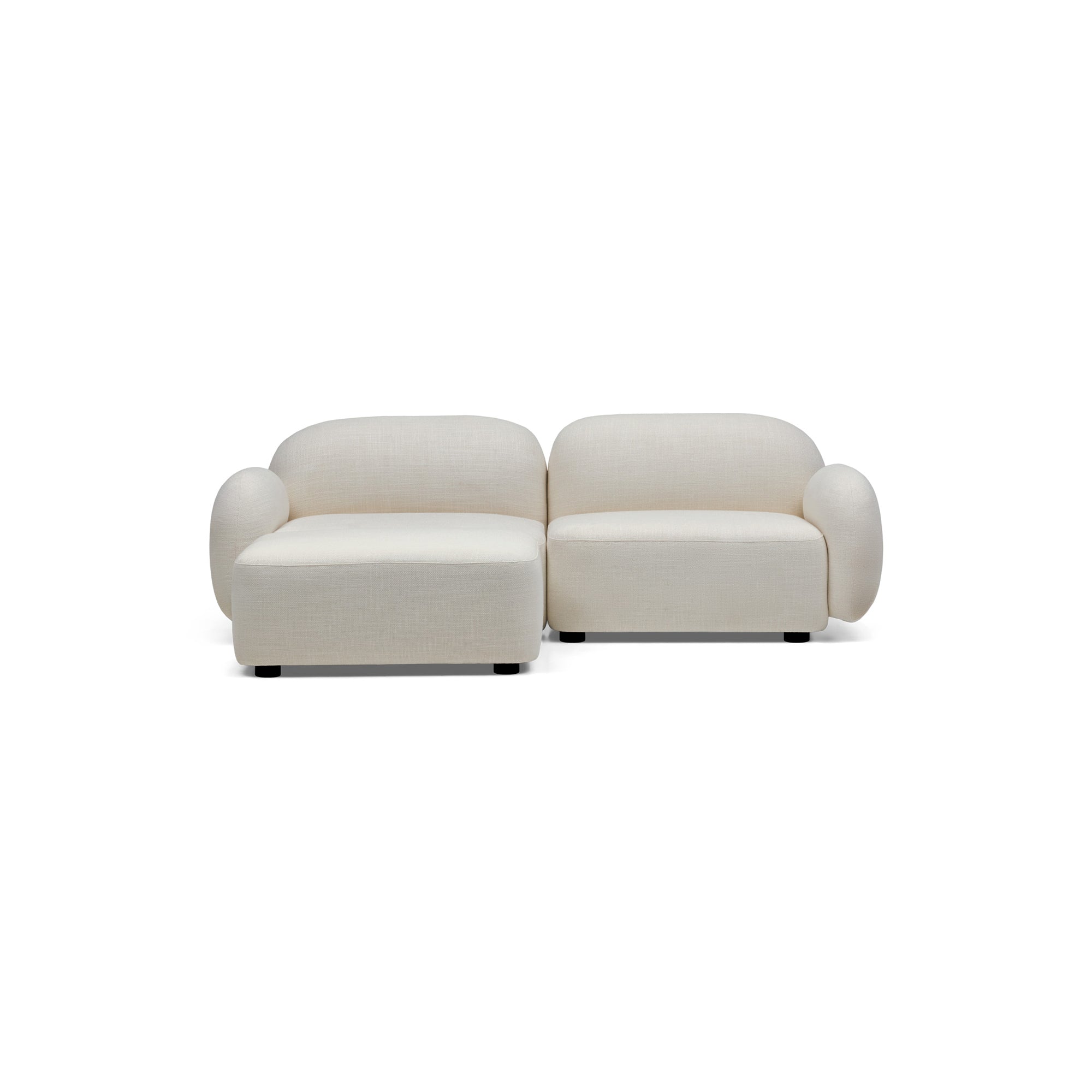 Oslo Modular Sofa Frosted Ivory 2 Seat with Ottoman