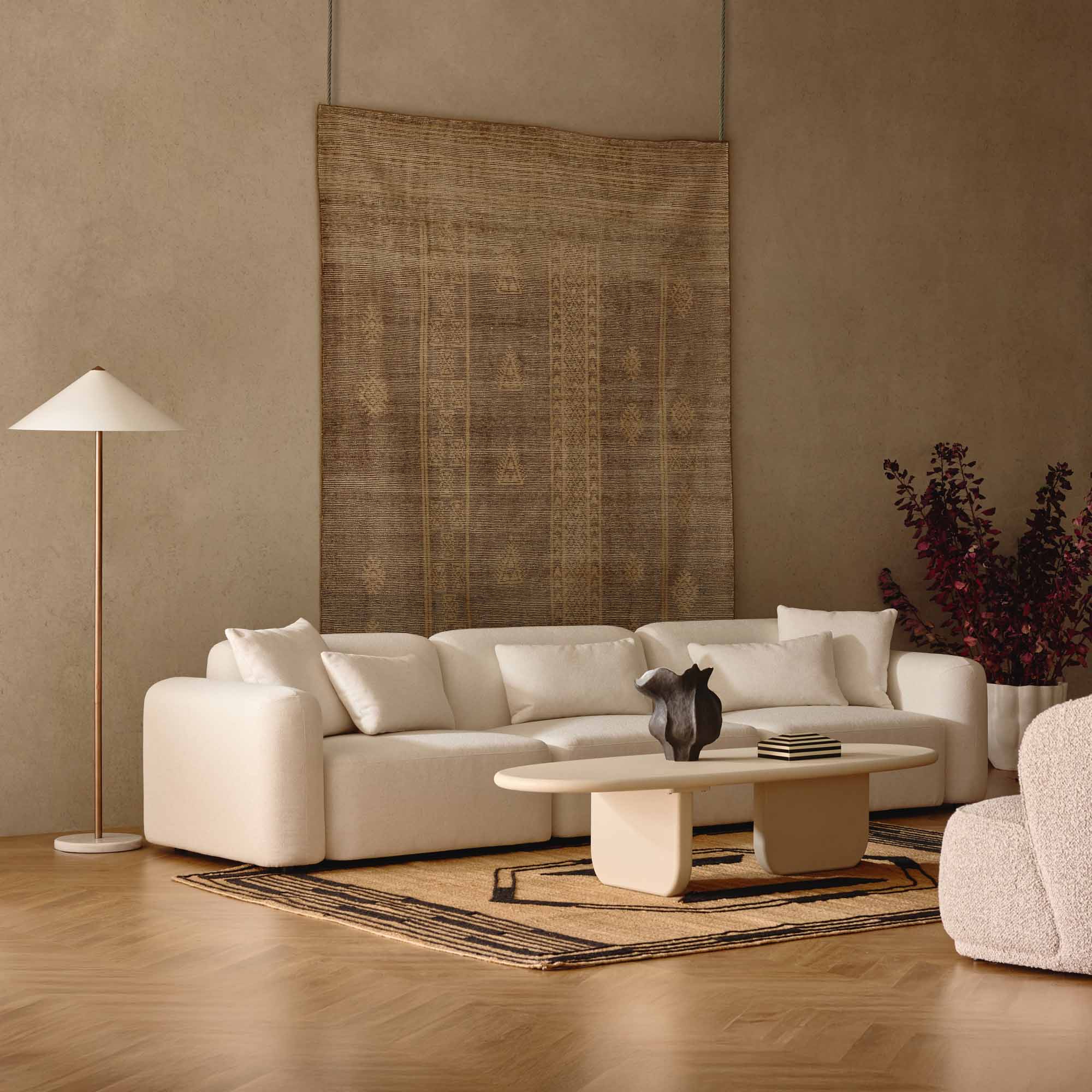 Pascal 3-Seat Modular Sofa in Ivory