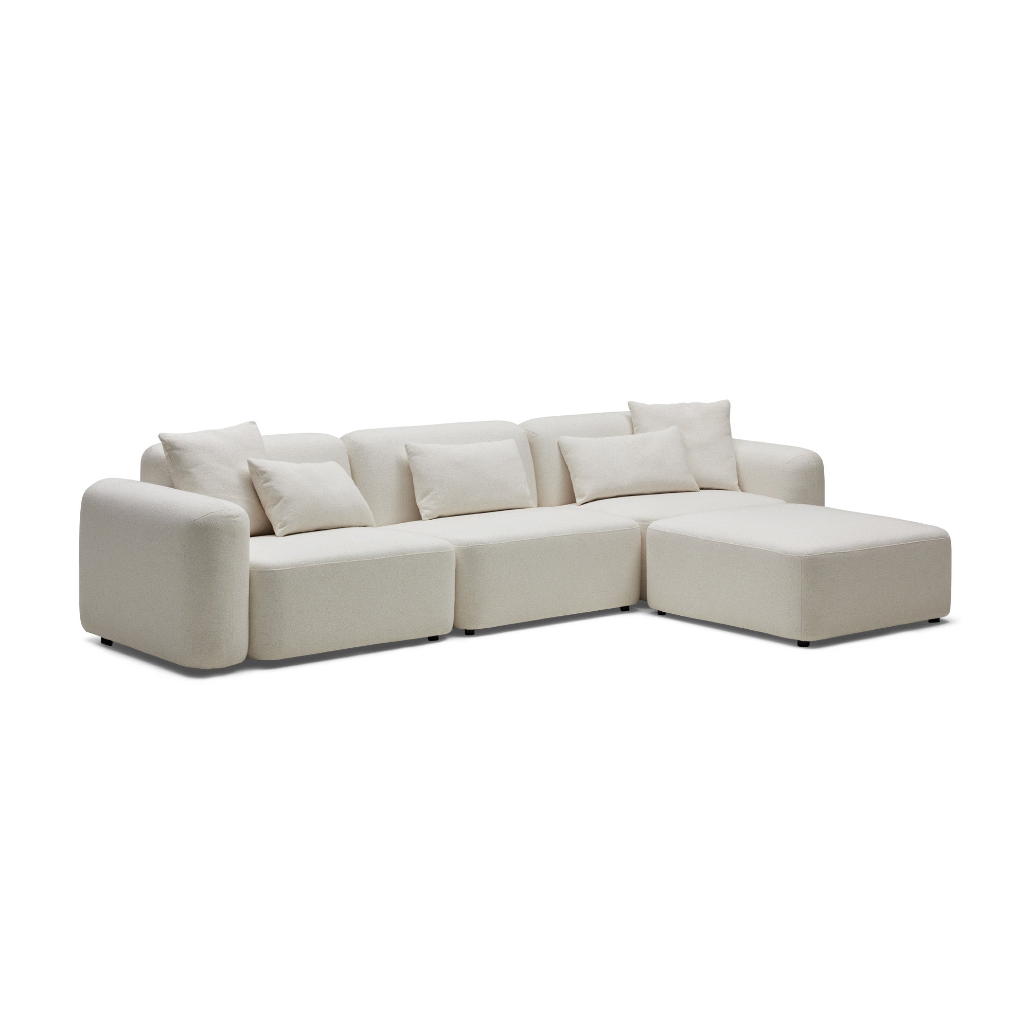 Pascal Modular Sofa Ivory 3 Seat Right Chaise