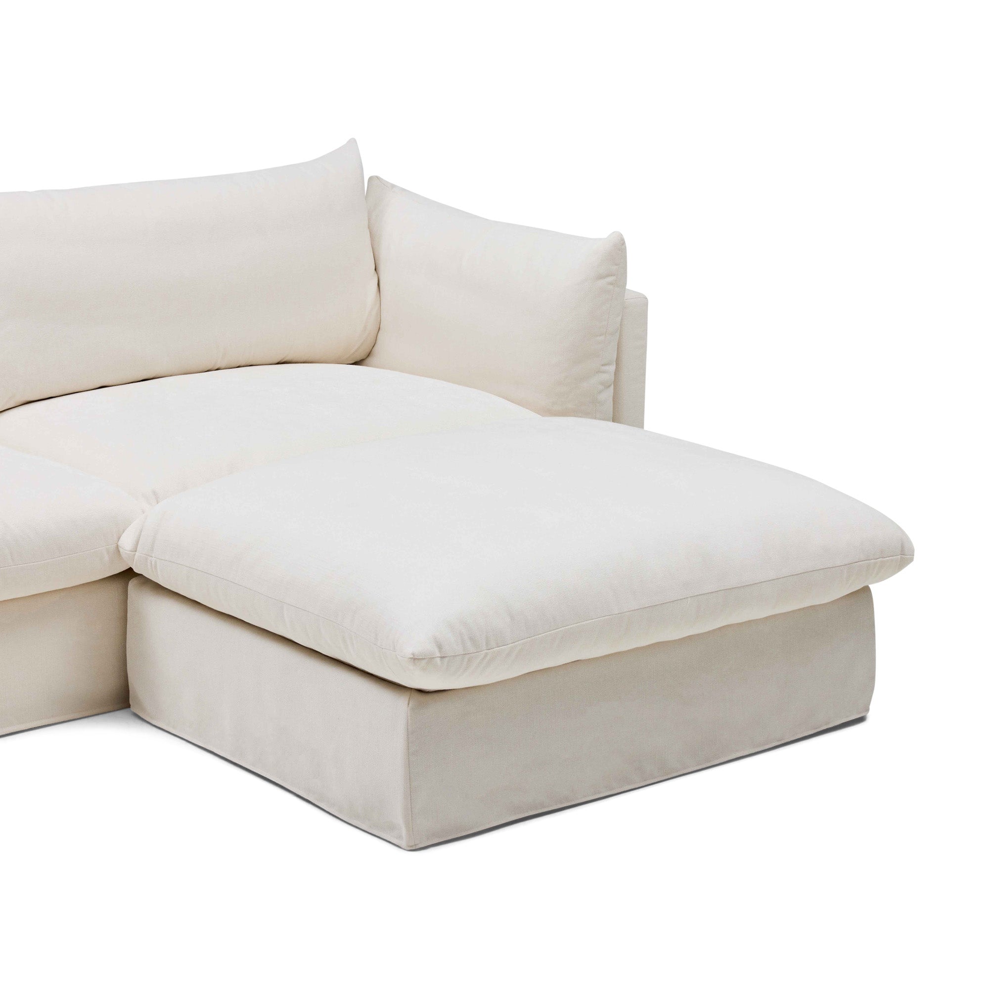 Mia Modular Sofa Ivory 2 Seat Right Chaise