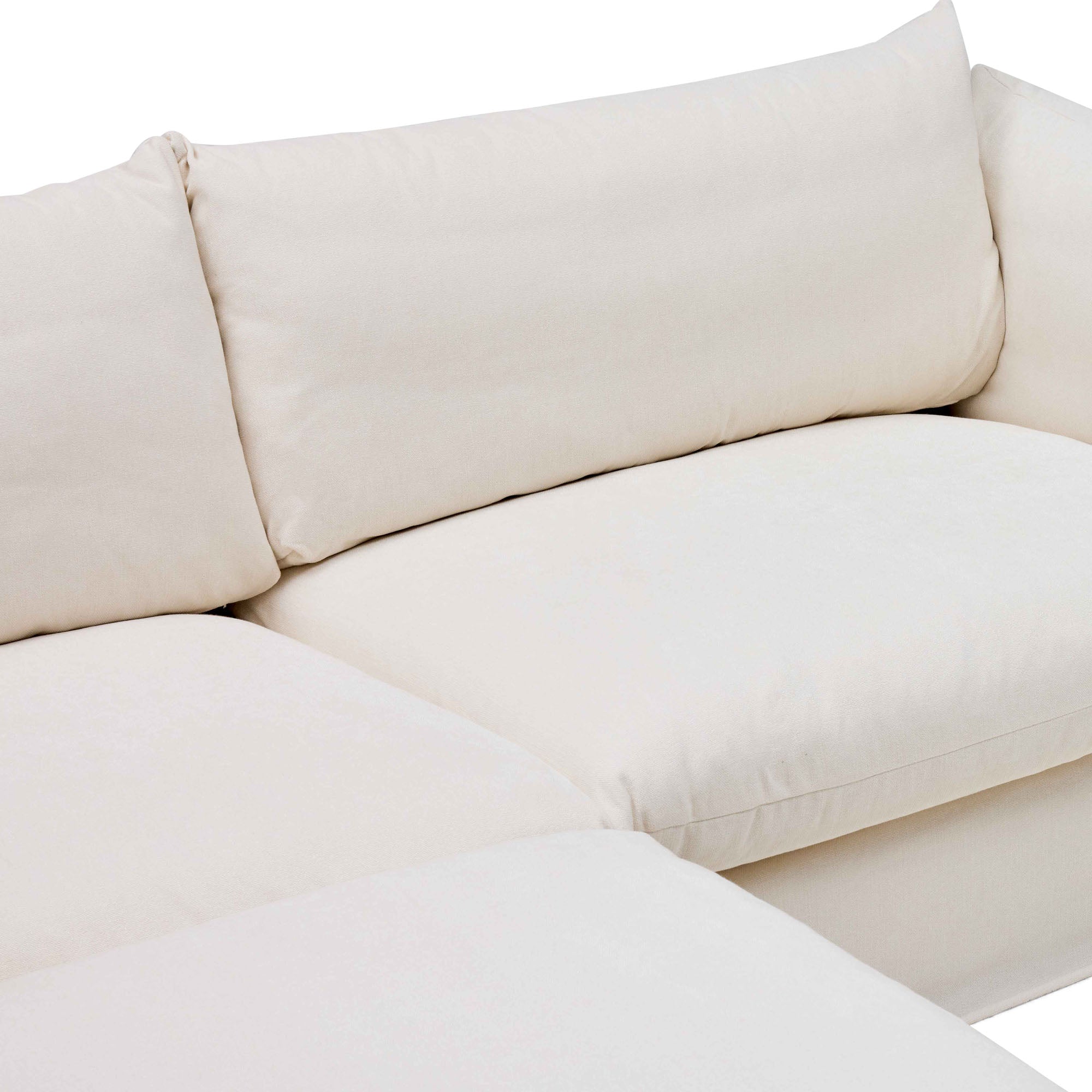 Mia Modular Sofa Ivory 2 Seat Left Chaise