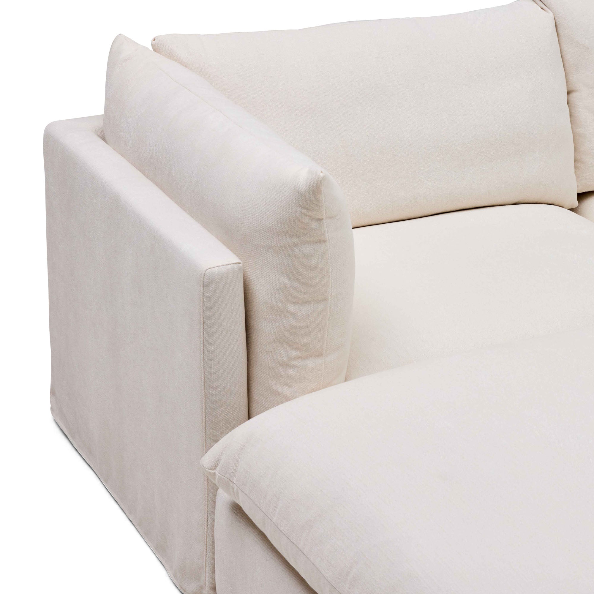 Mia Modular Sofa Ivory 3 Seat Left Chaise