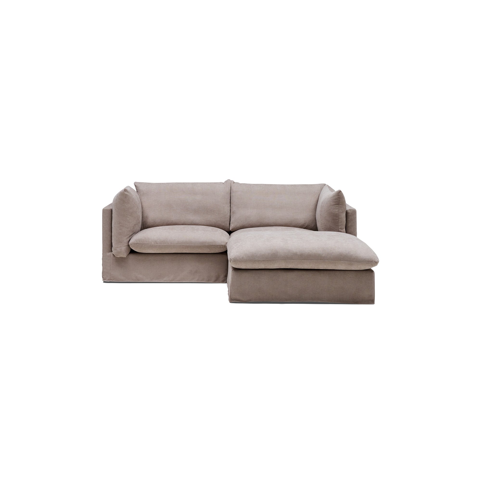 Mia Modular Sofa Oatmeal 2 Seat Right Chaise