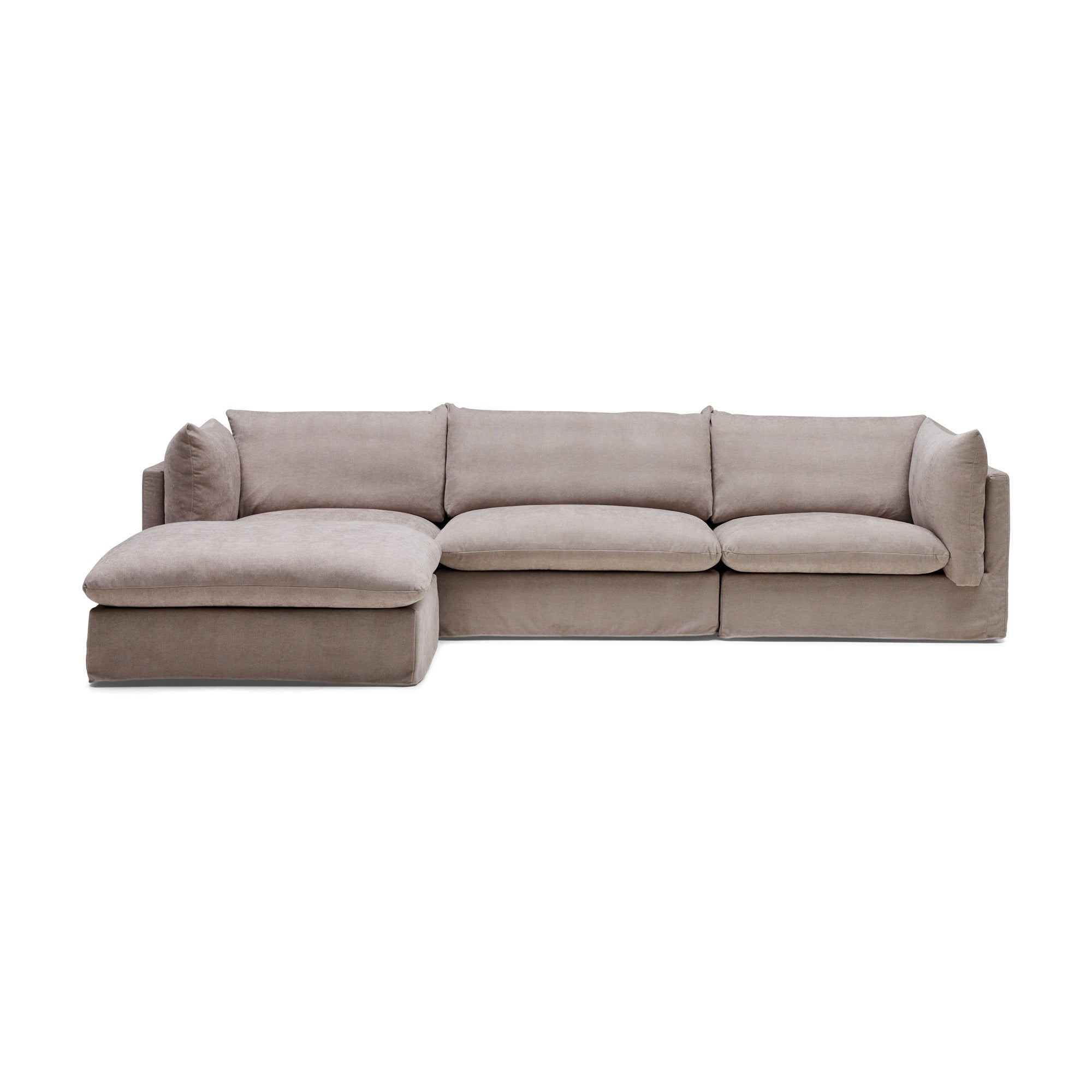 Mia Modular Sofa Oatmeal 3 Seat Left Chaise