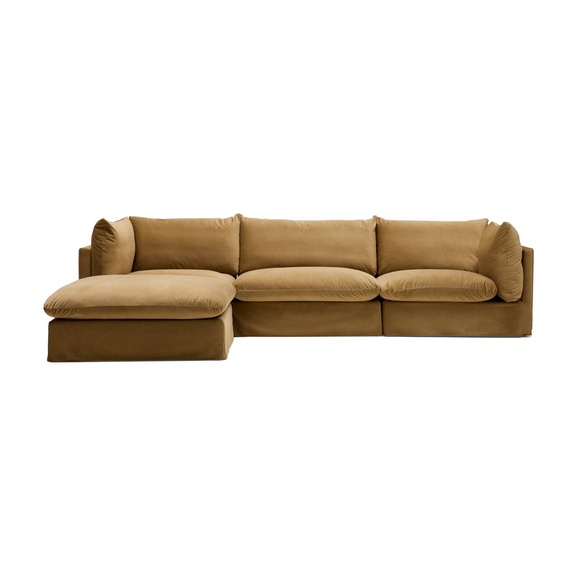 Mia Modular Sofa Sand 3 Seat with Ottoman