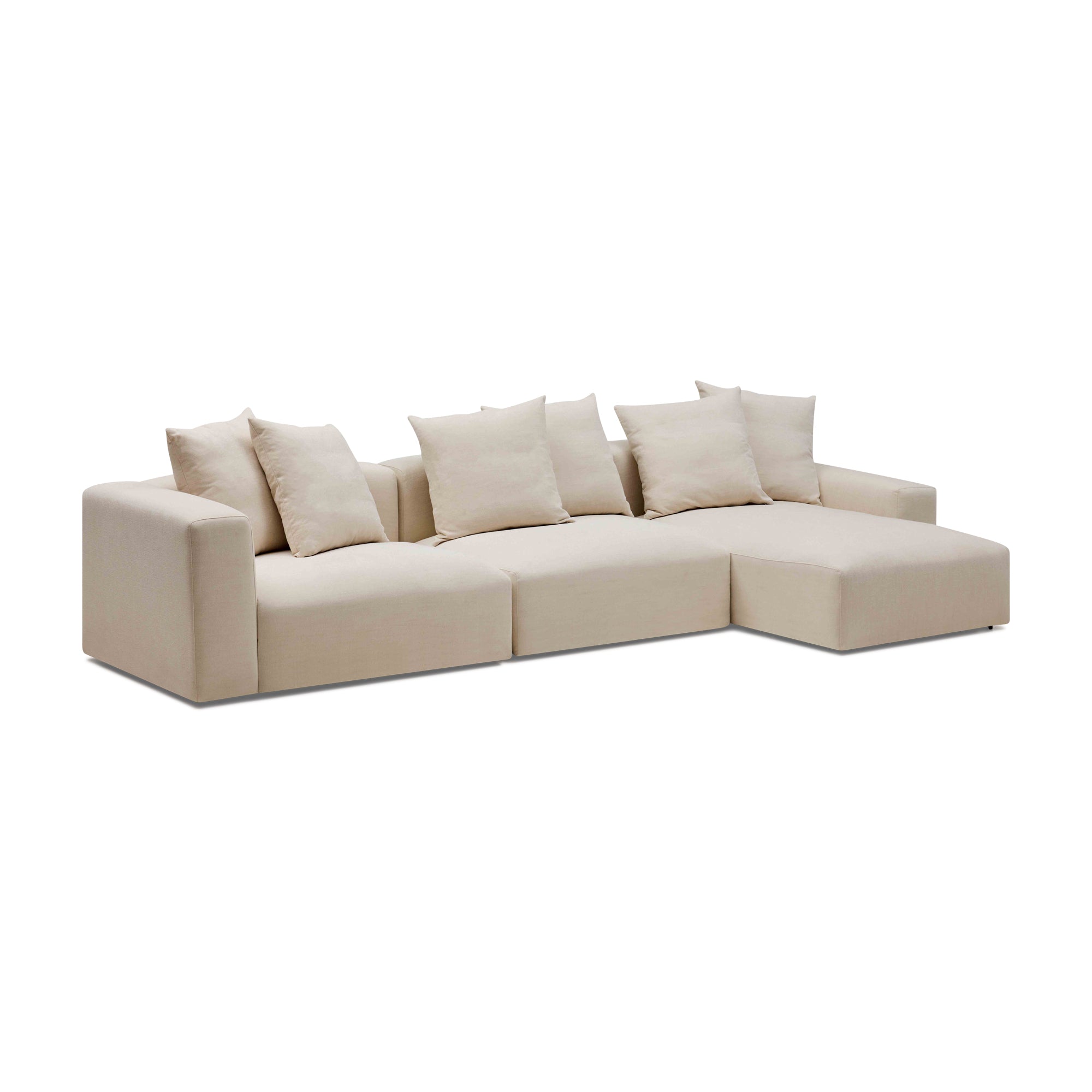 Madrid Modular Sofa Dutch White 3 Seat Right