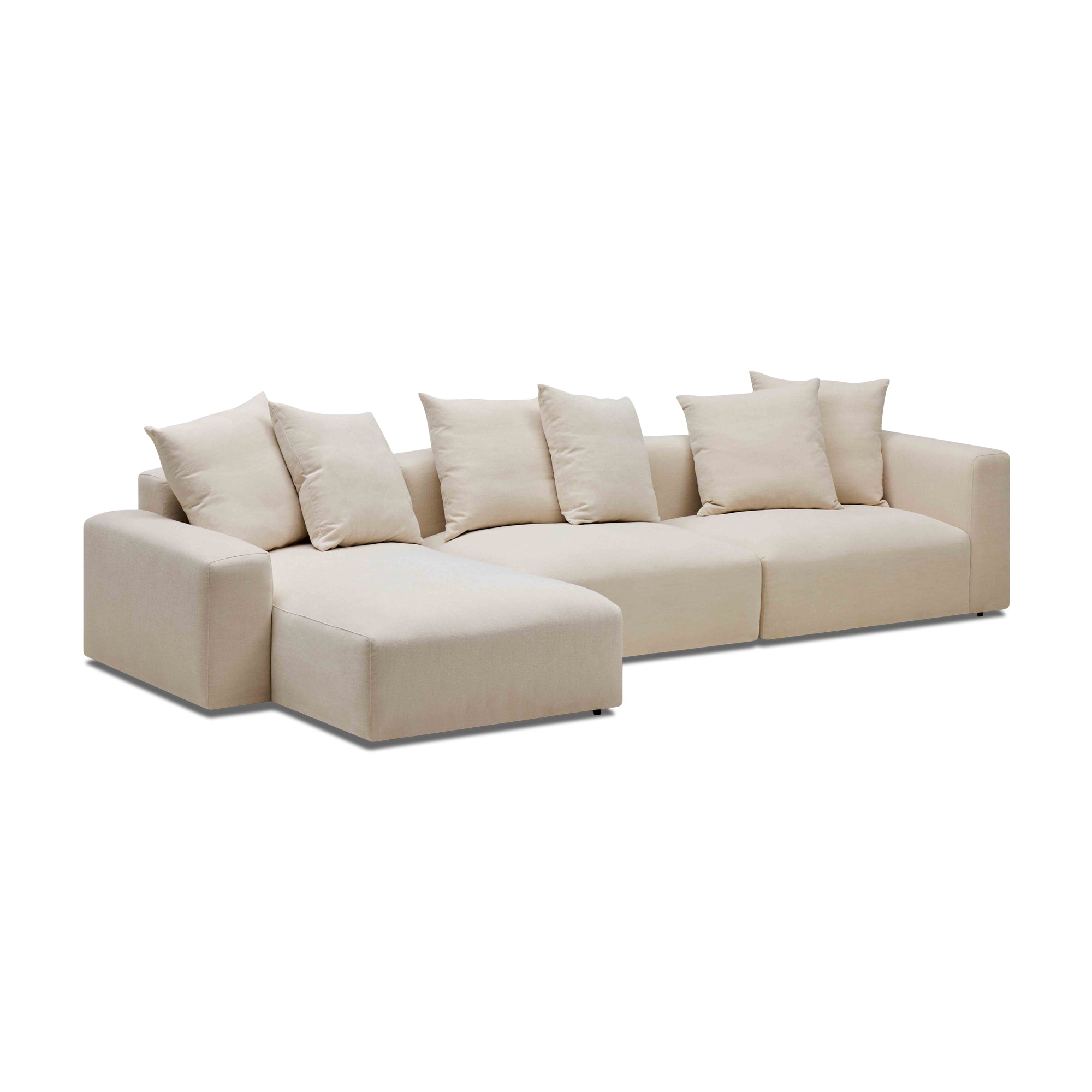 Madrid Modular Sofa Dutch White 3 Seat Left