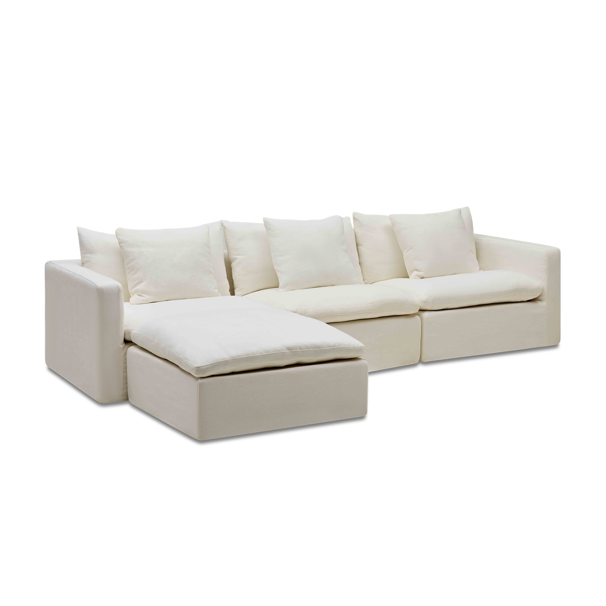 Cape Modular Sofa Snow 3 Seat with Ottoman