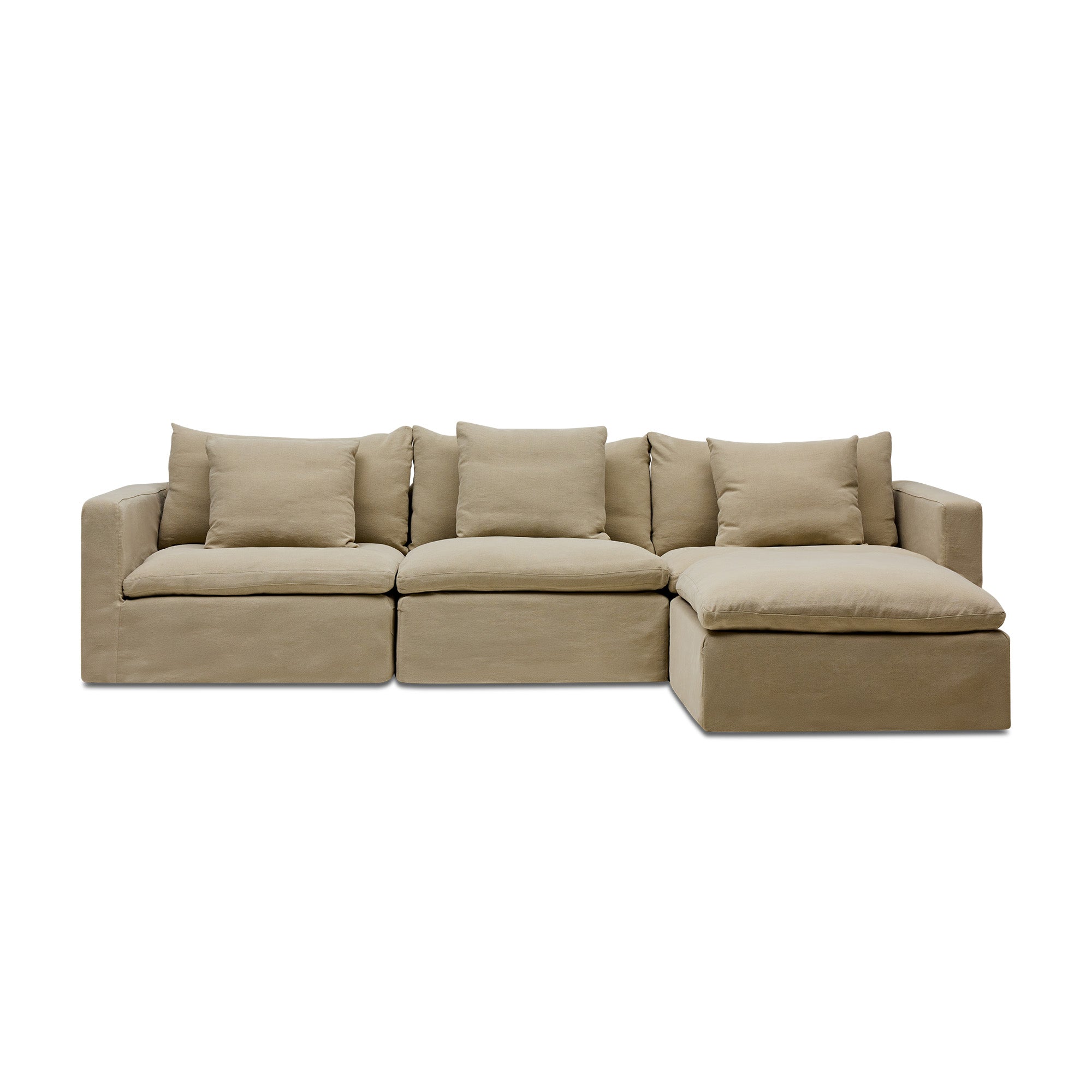 Cape Modular Sofa Warm Stone 3 Seat Right