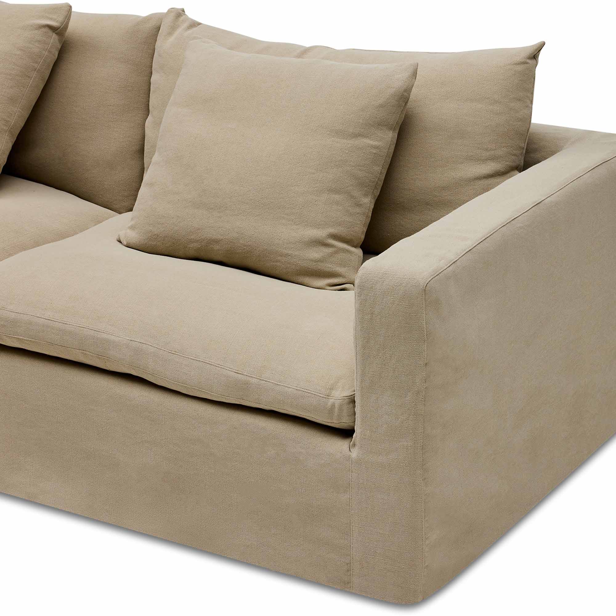 Cape Modular Sofa Warm Stone 3 Seat Left