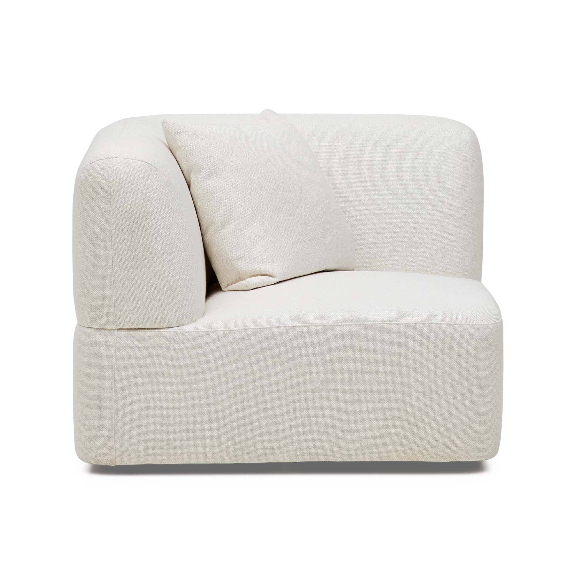 Pascal Sofa Corner in Ivory White