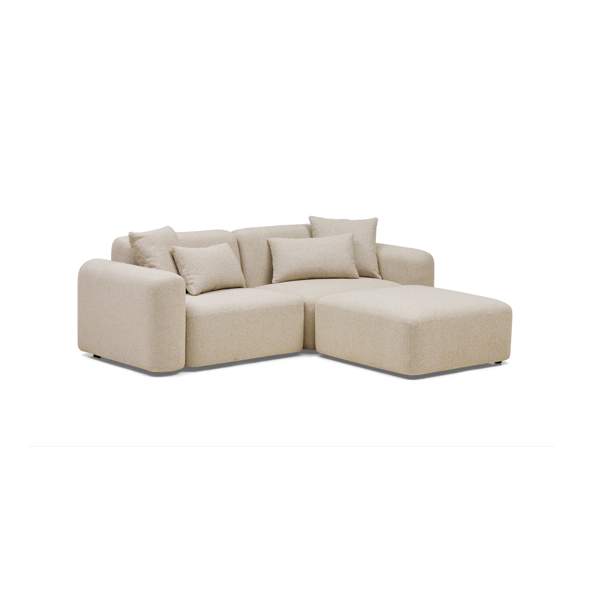 Pascal Modular Sofa Biscuit 2 Seat with Ottoman