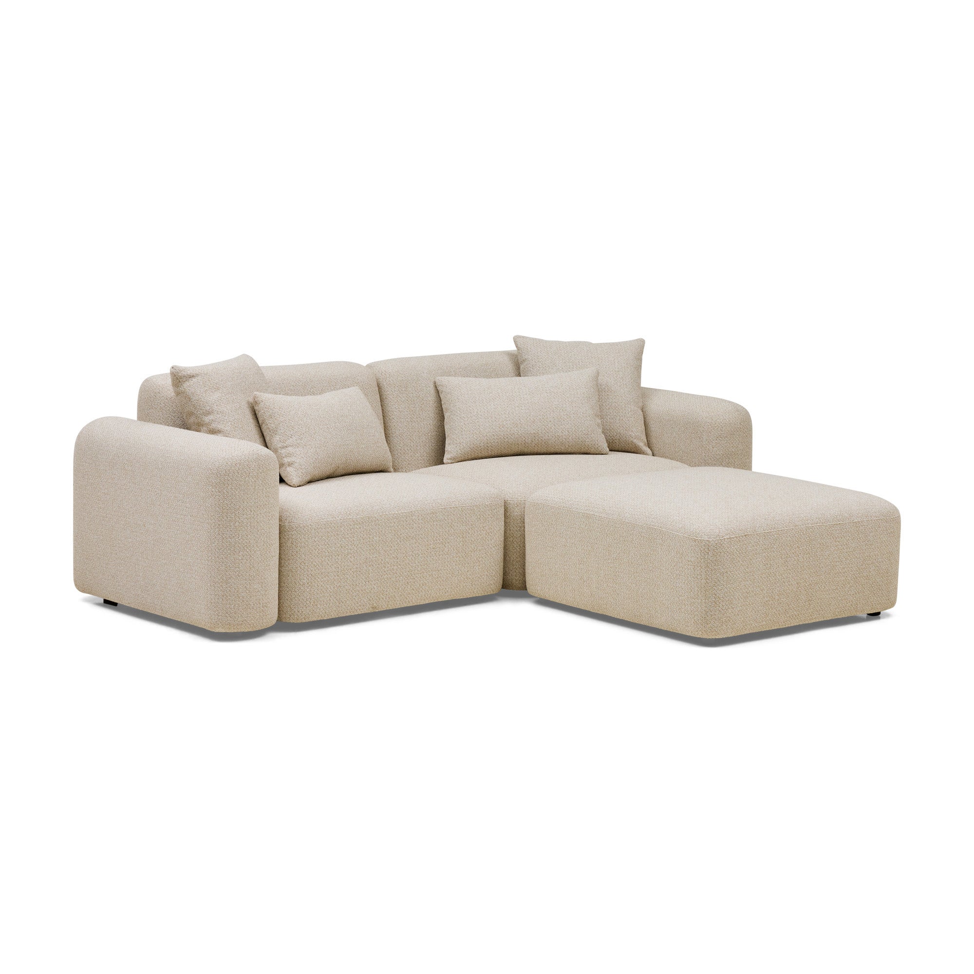 Pascal Modular Sofa Biscuit 2 Seat with Ottoman