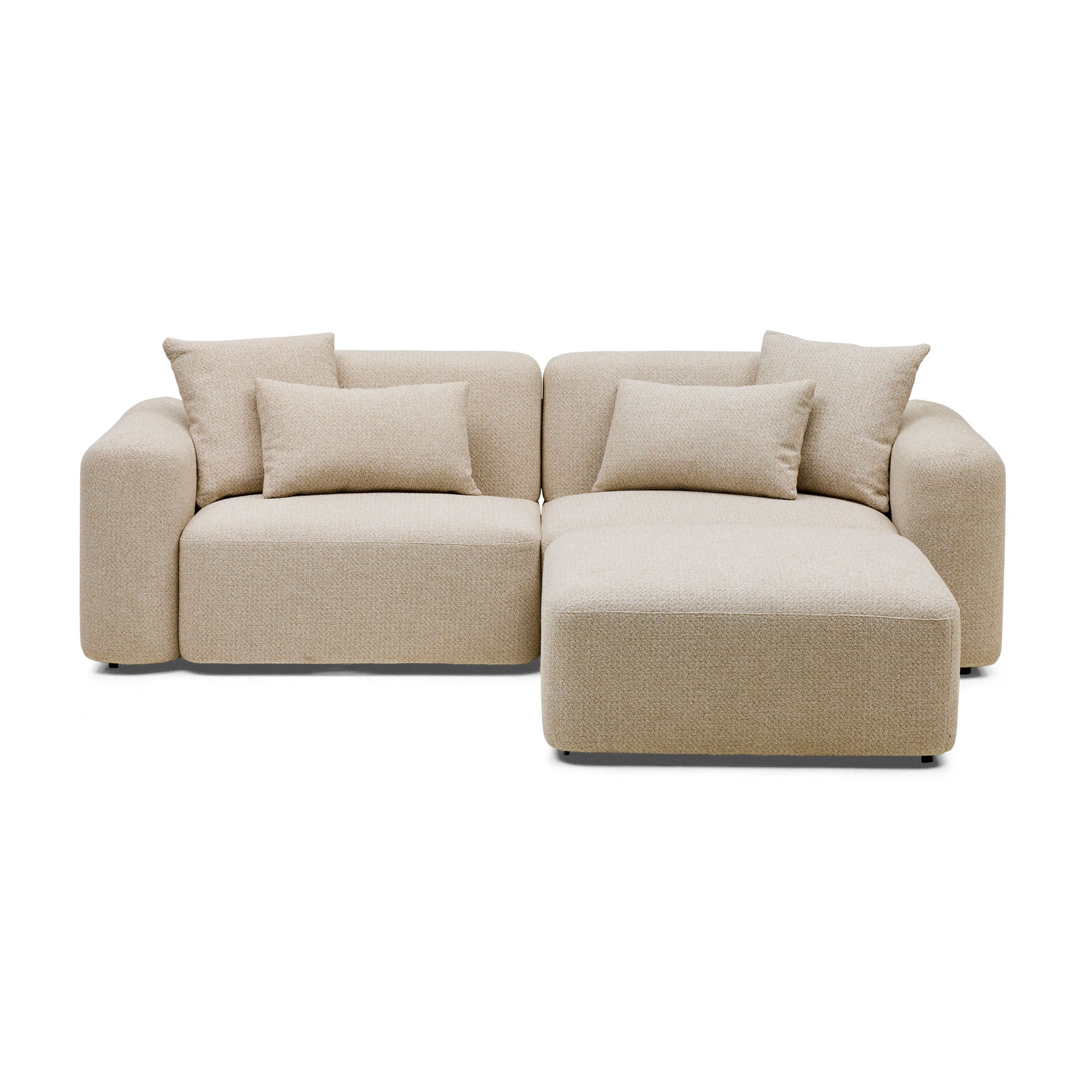 Pascal Modular Sofa Biscuit 2 Seat with Ottoman