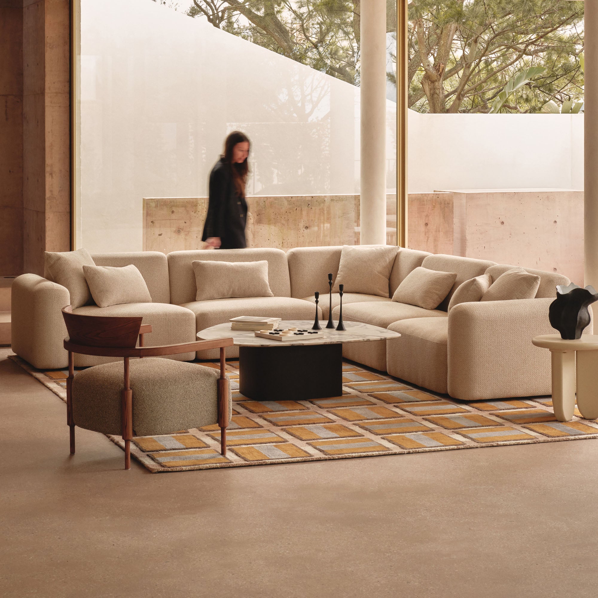 Pascal Modular Sofa Biscuit 4 Seat Corner