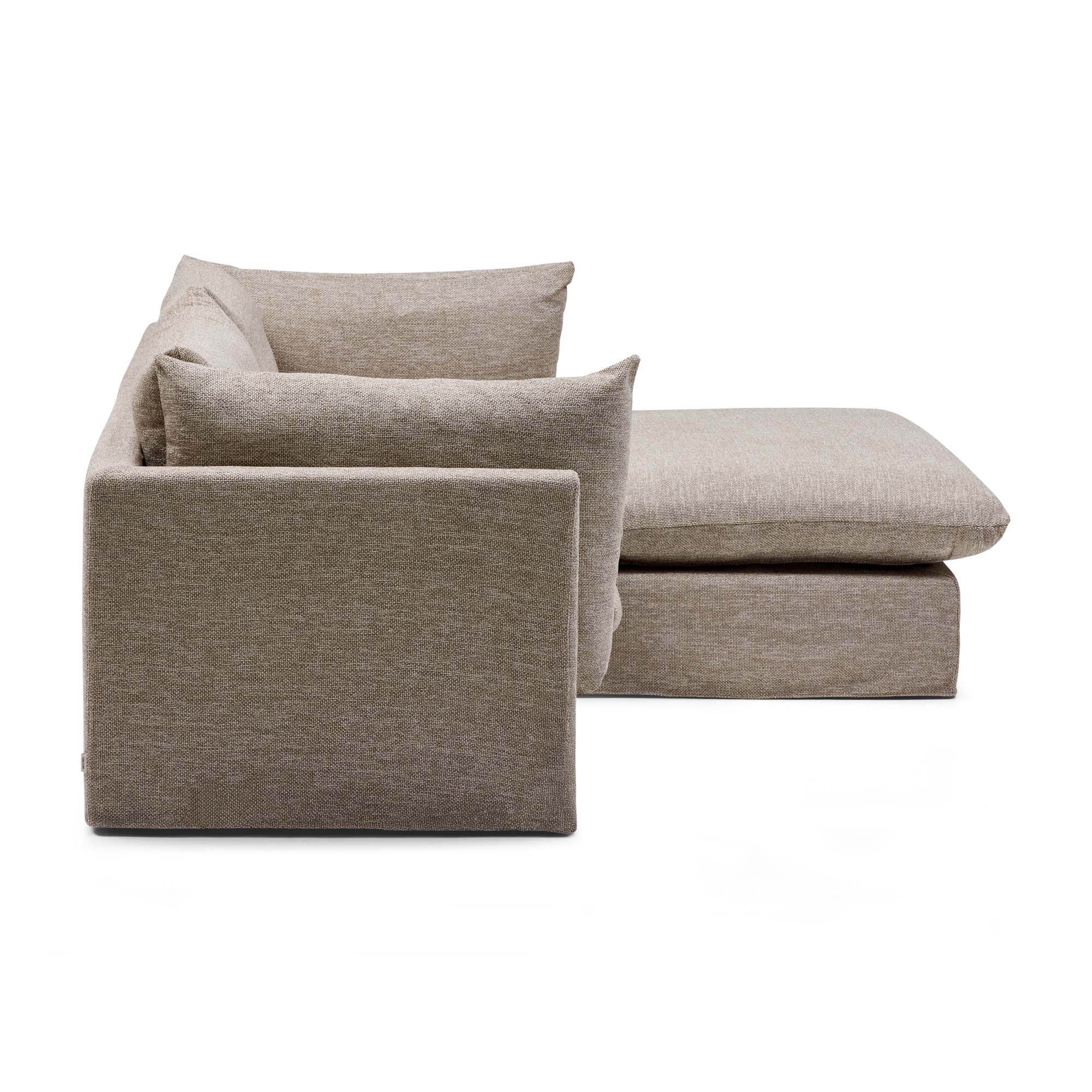 Mia Modular Sofa Husk 2 Seat with Ottoman