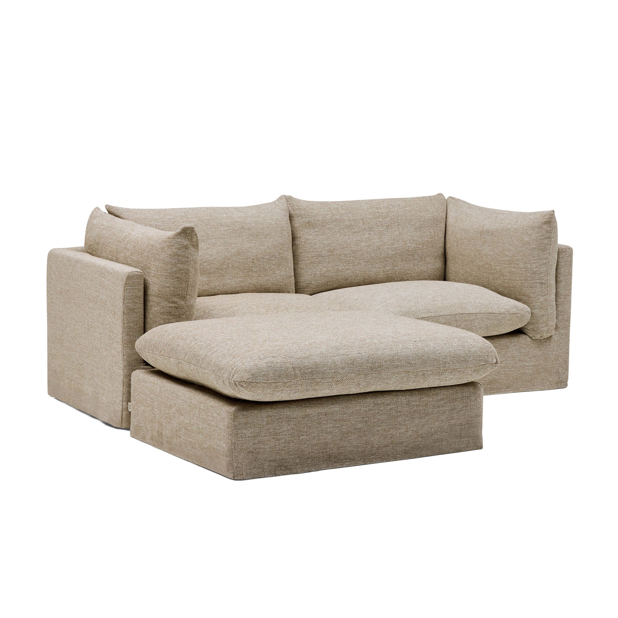 Mia Modular Sofa Husk 2 Seat with Ottoman