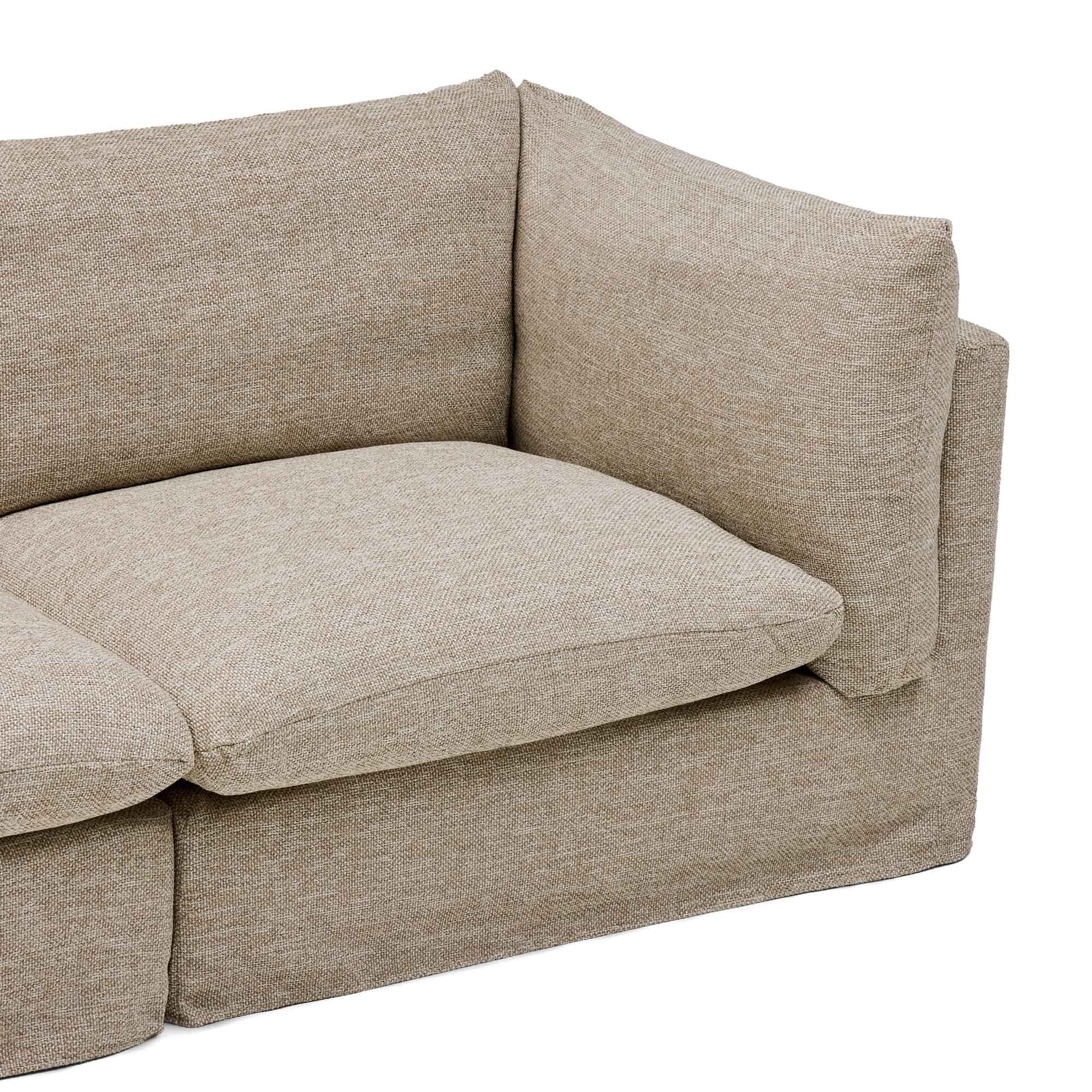 Mia Modular Sofa Husk 3 Seat with Ottoman