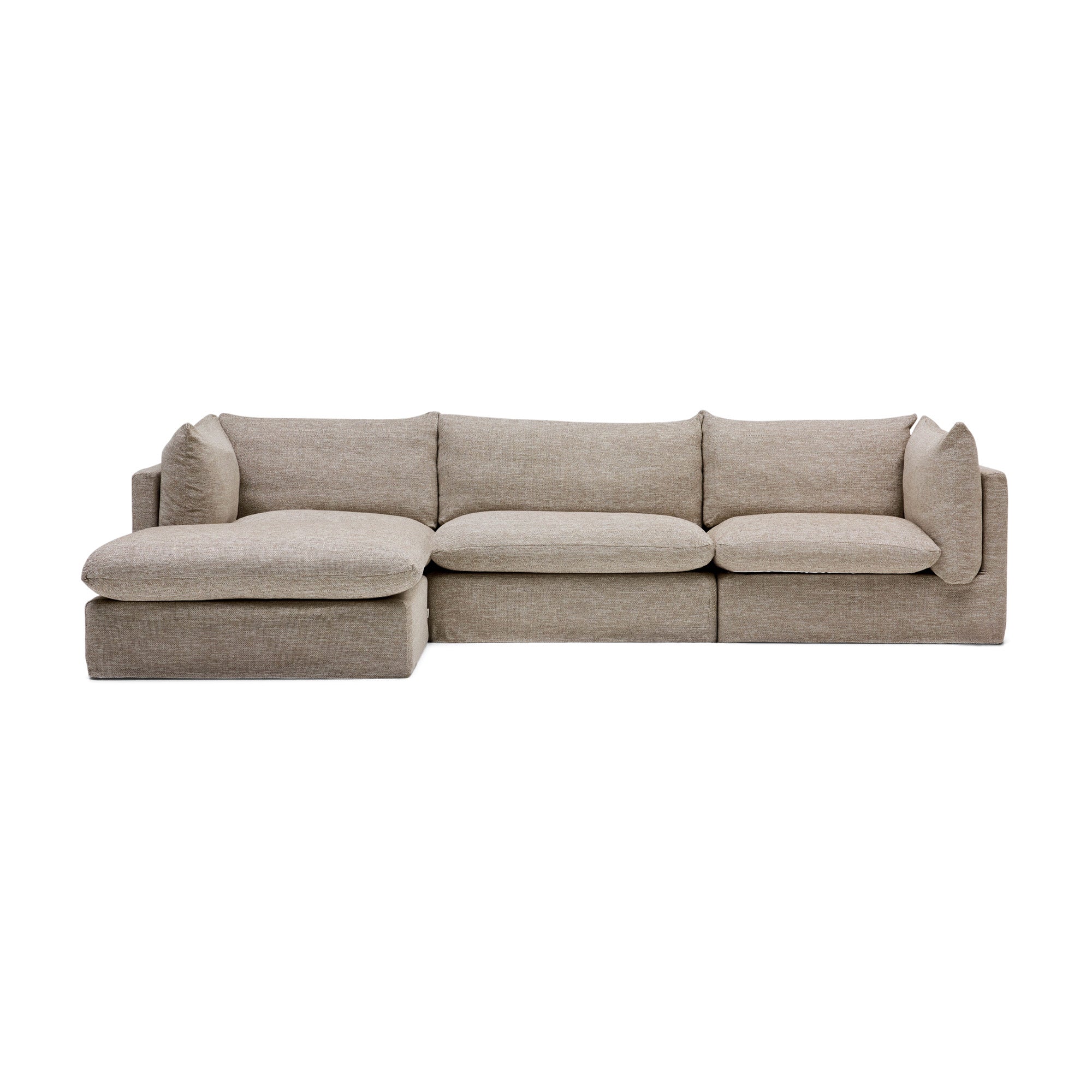 Mia Modular Sofa Husk 3 Seat with Ottoman