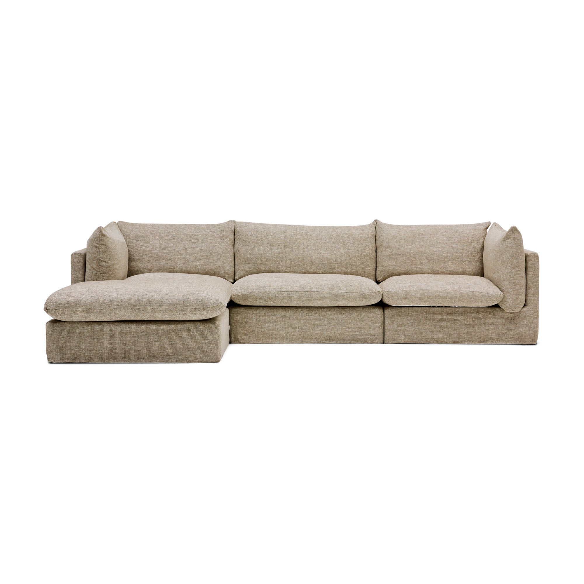 Mia Modular Sofa Husk 3 Seat with Ottoman