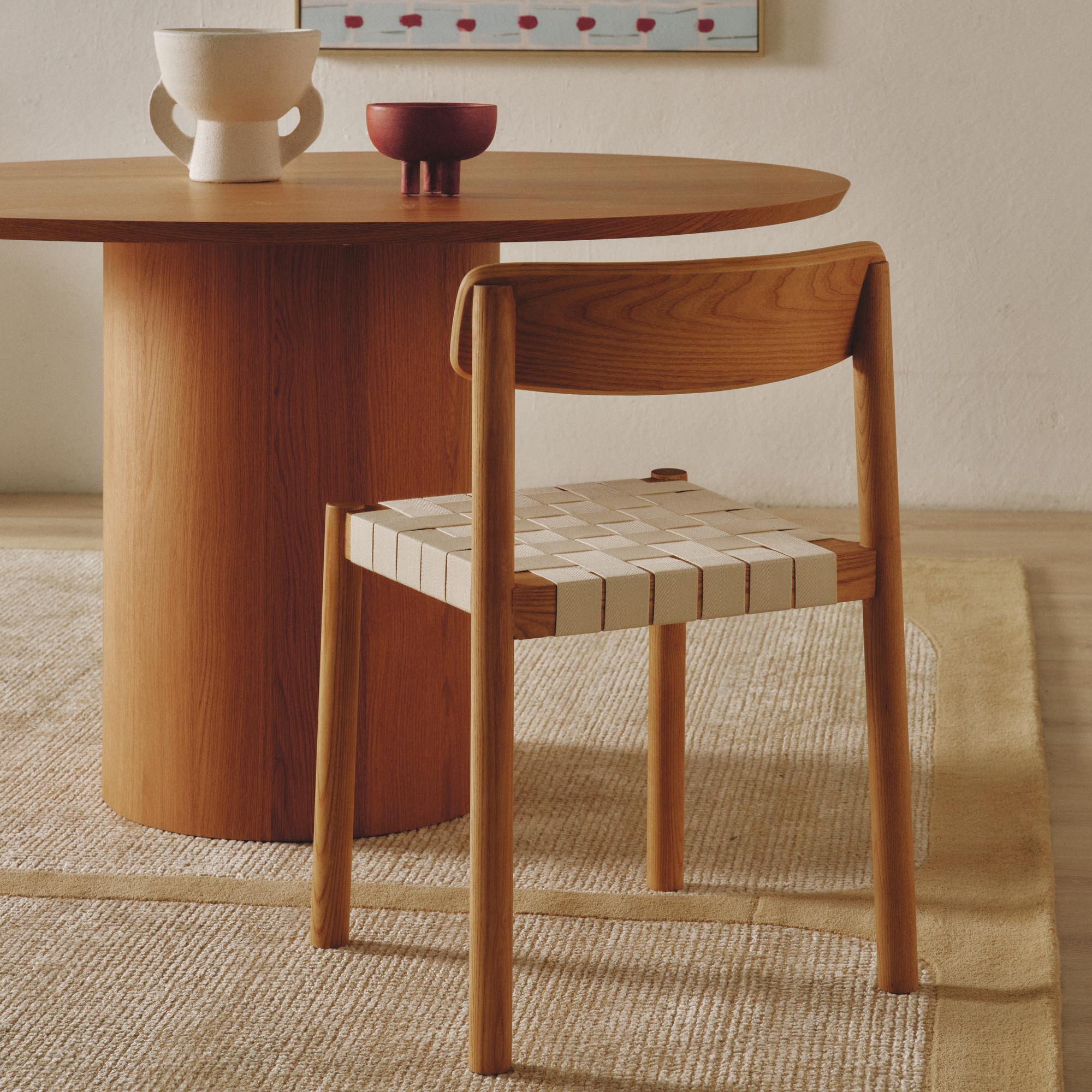 Miri Dining Chair Cream & Natural