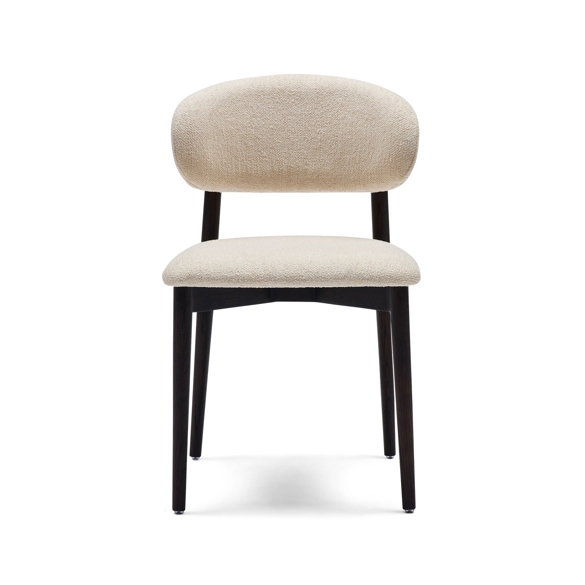 Nola Dining Chair Soft Ecru Walnut