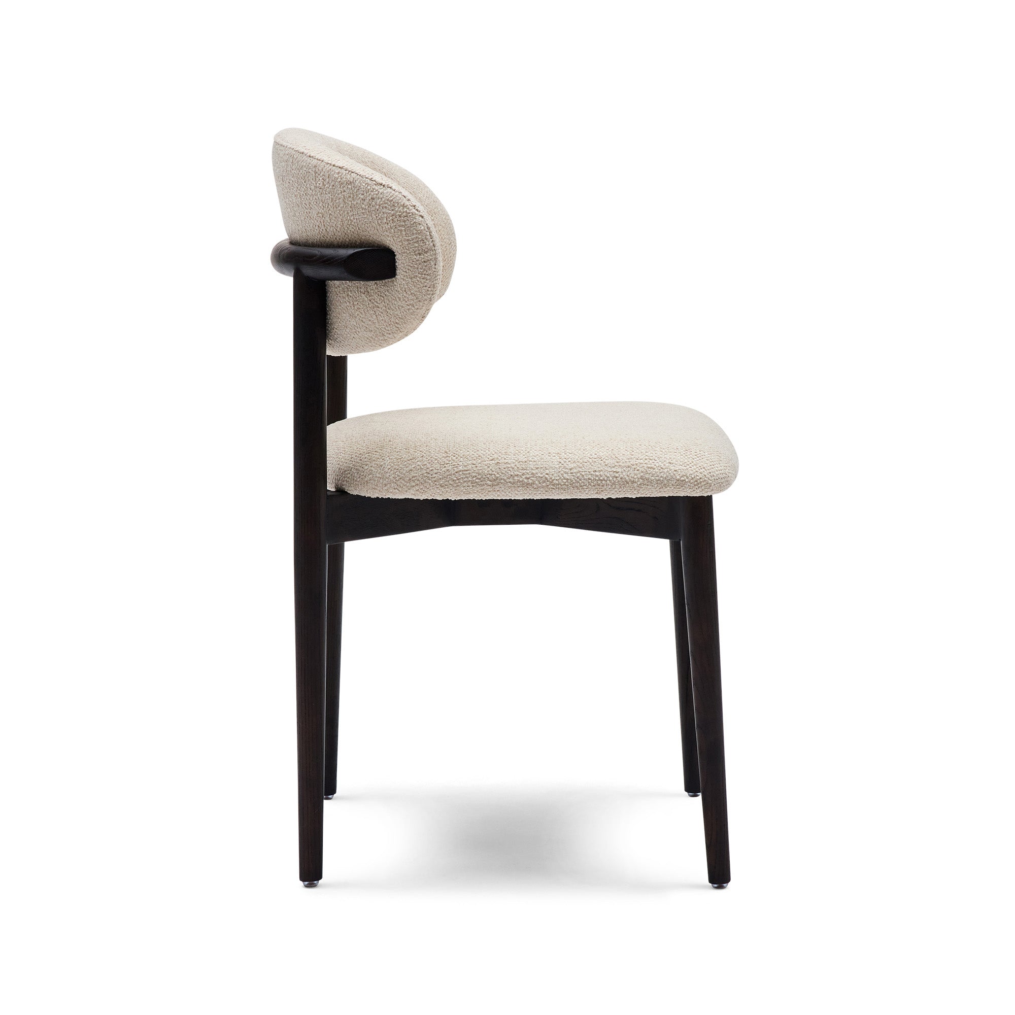 Nola Dining Chair Soft Ecru Walnut