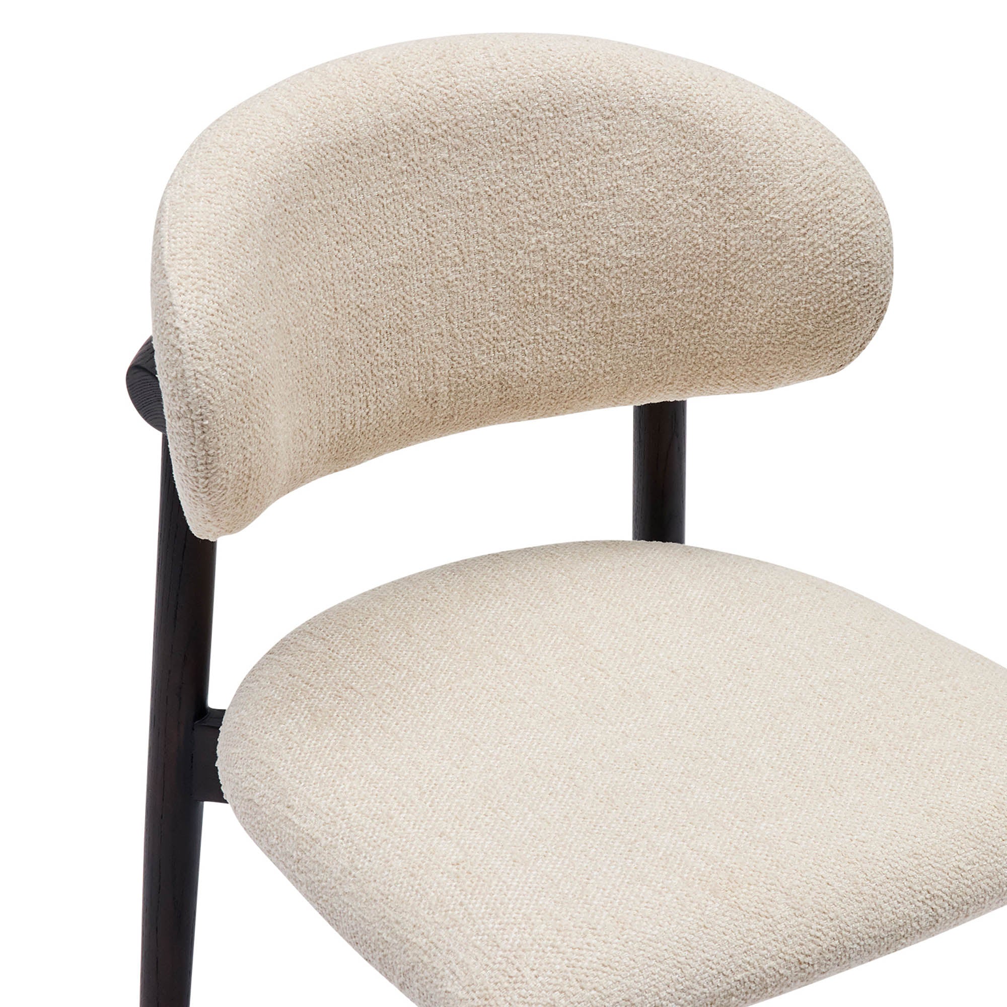 Nola Dining Chair Soft Ecru Walnut