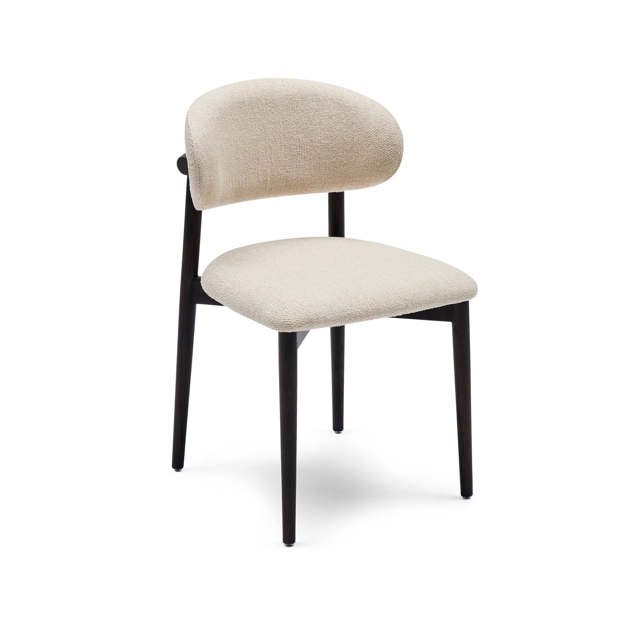 Nola Dining Chair Soft Ecru Walnut