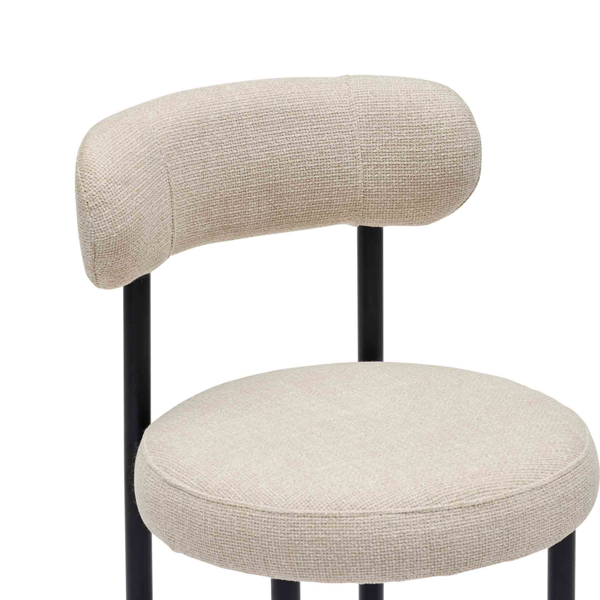 Franco Bar Stool Soft Ivory Black