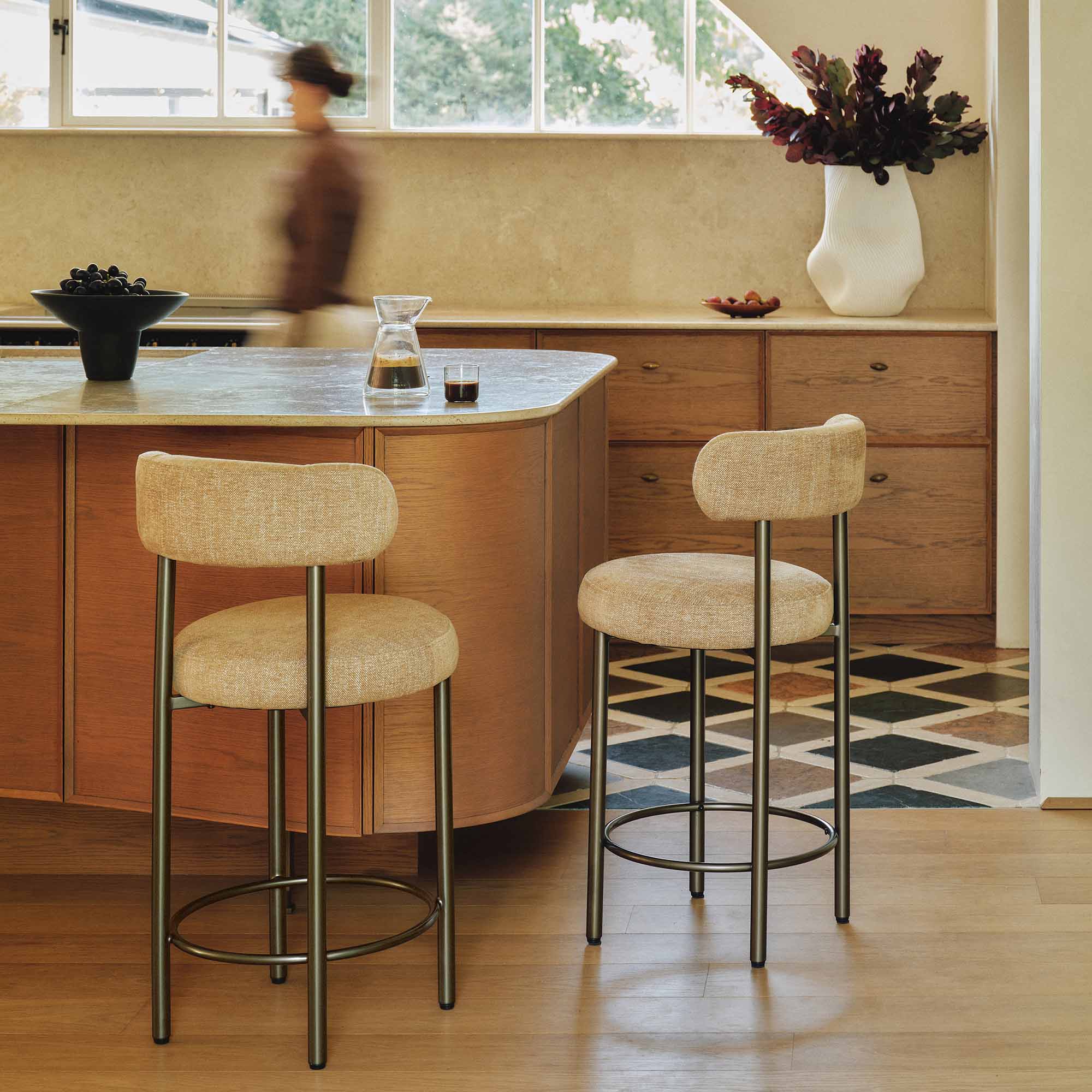 Franco Bar Stool Oat Bronze