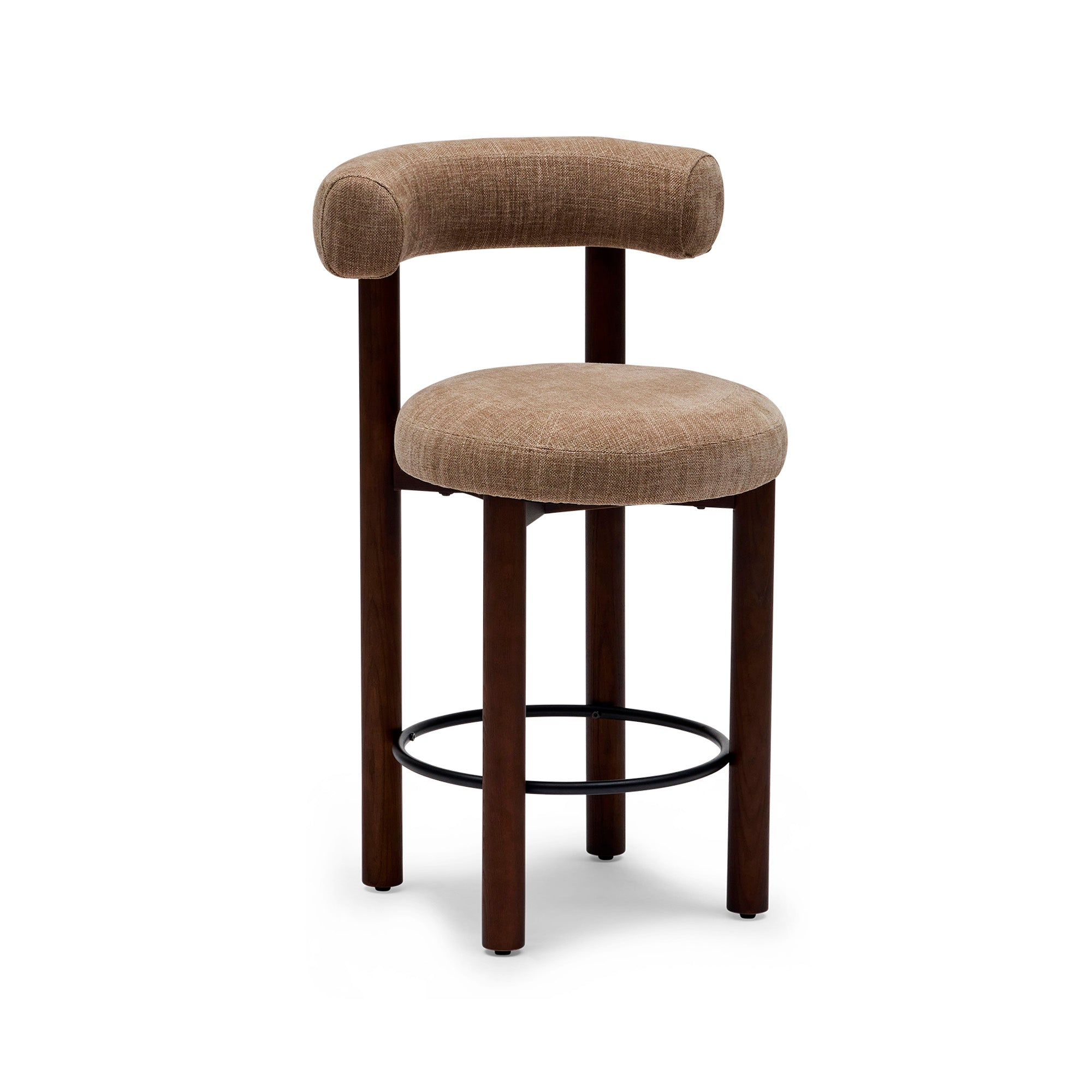 Rossi Bar Stool Mushroom Walnut