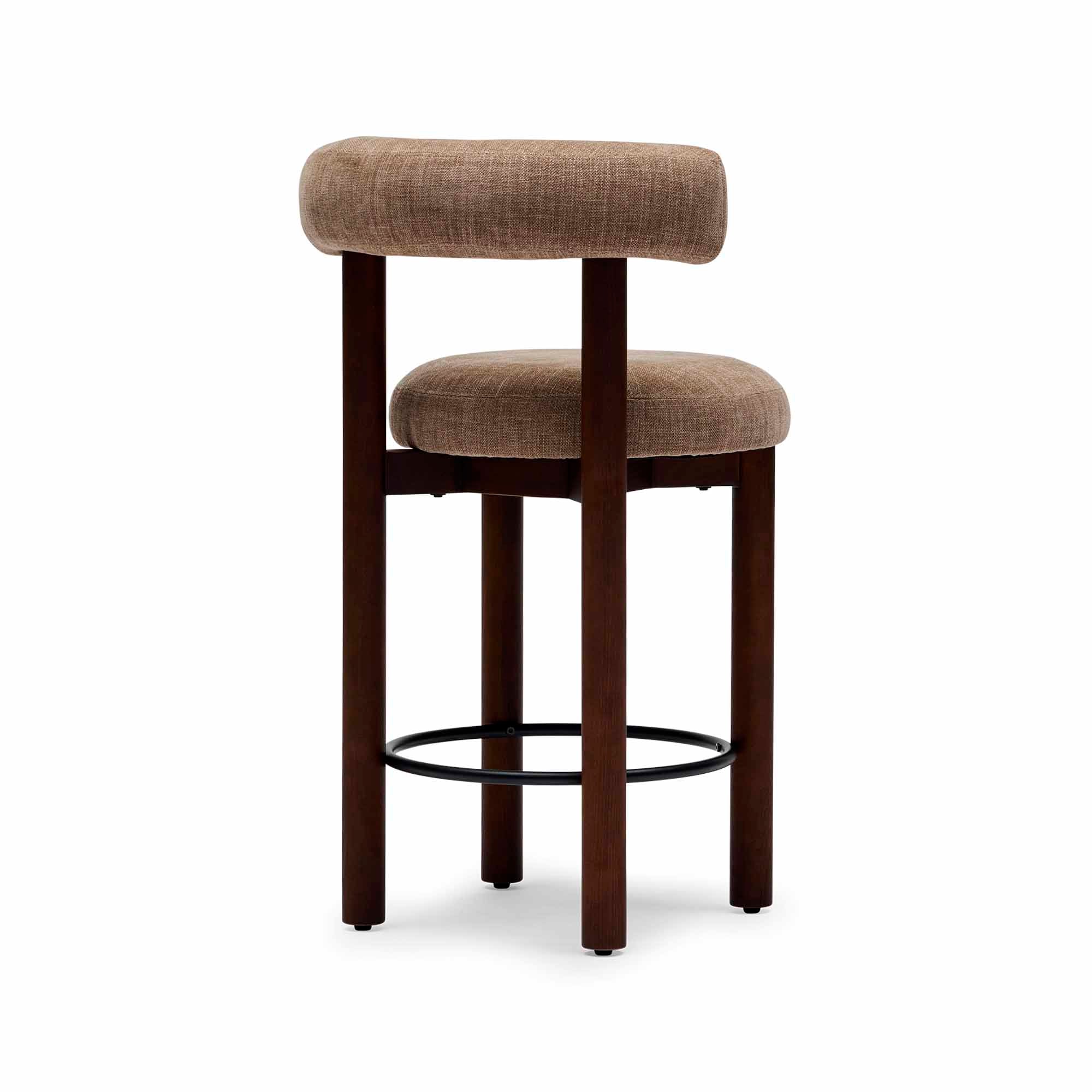 Rossi Bar Stool Mushroom Walnut