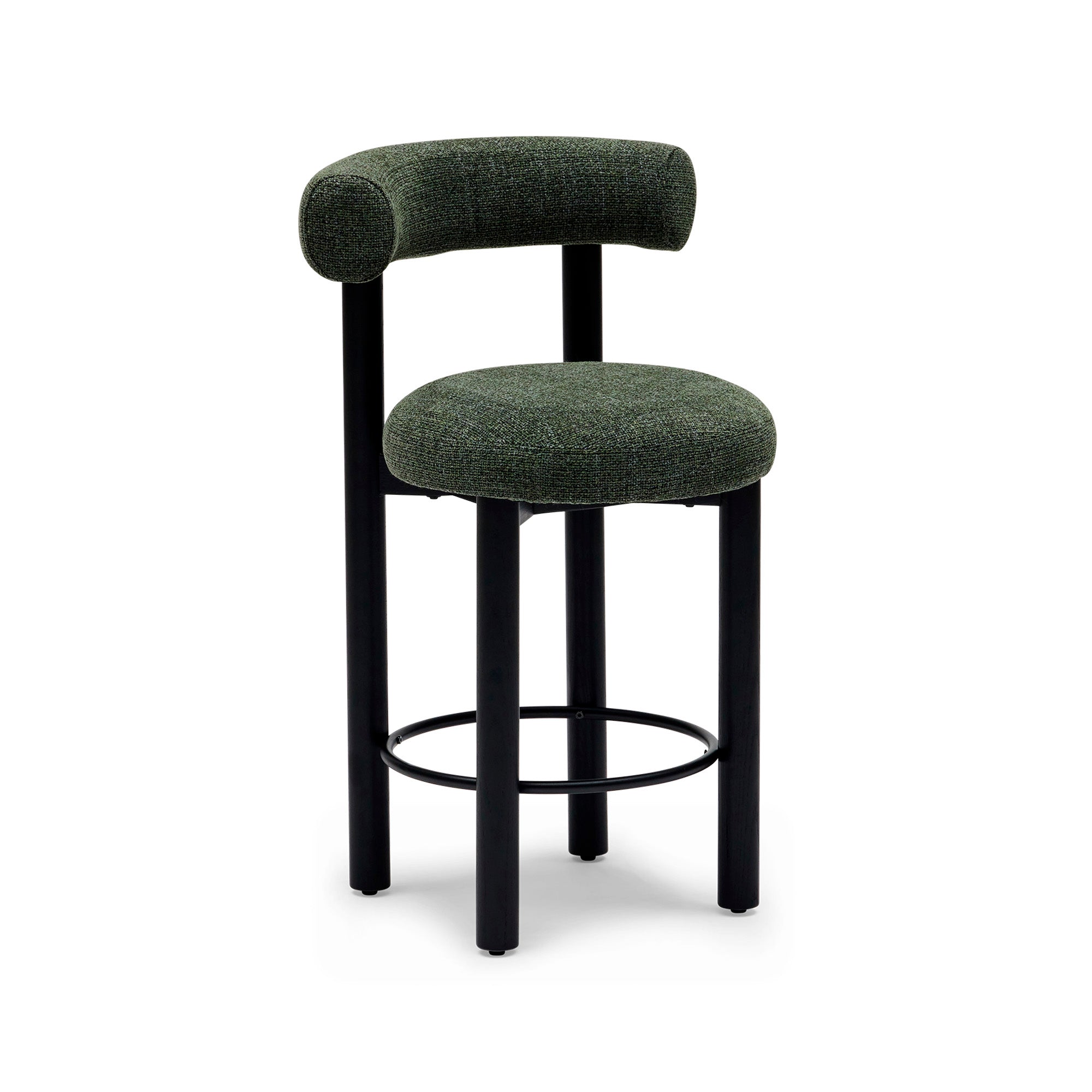 Rossi Bar Stool Moss Green Black