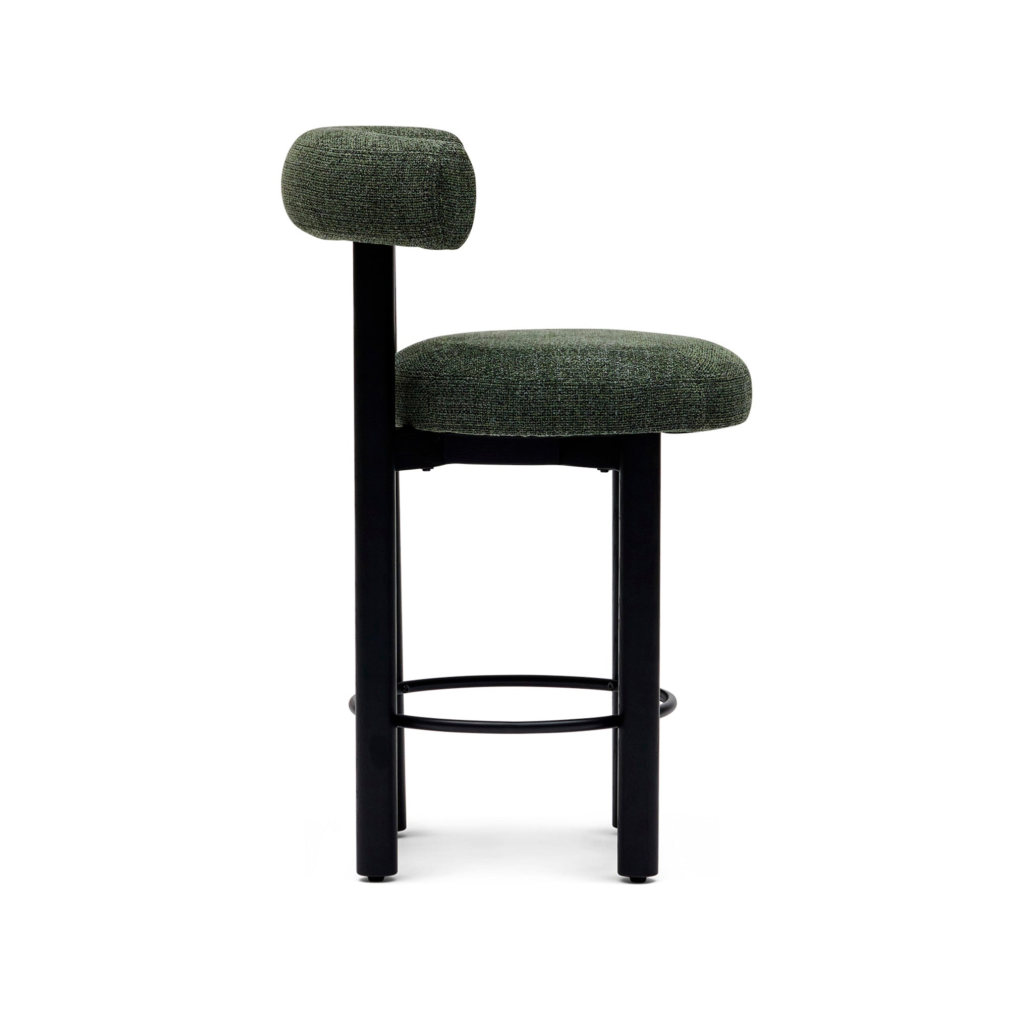 Rossi Bar Stool Moss Green Black