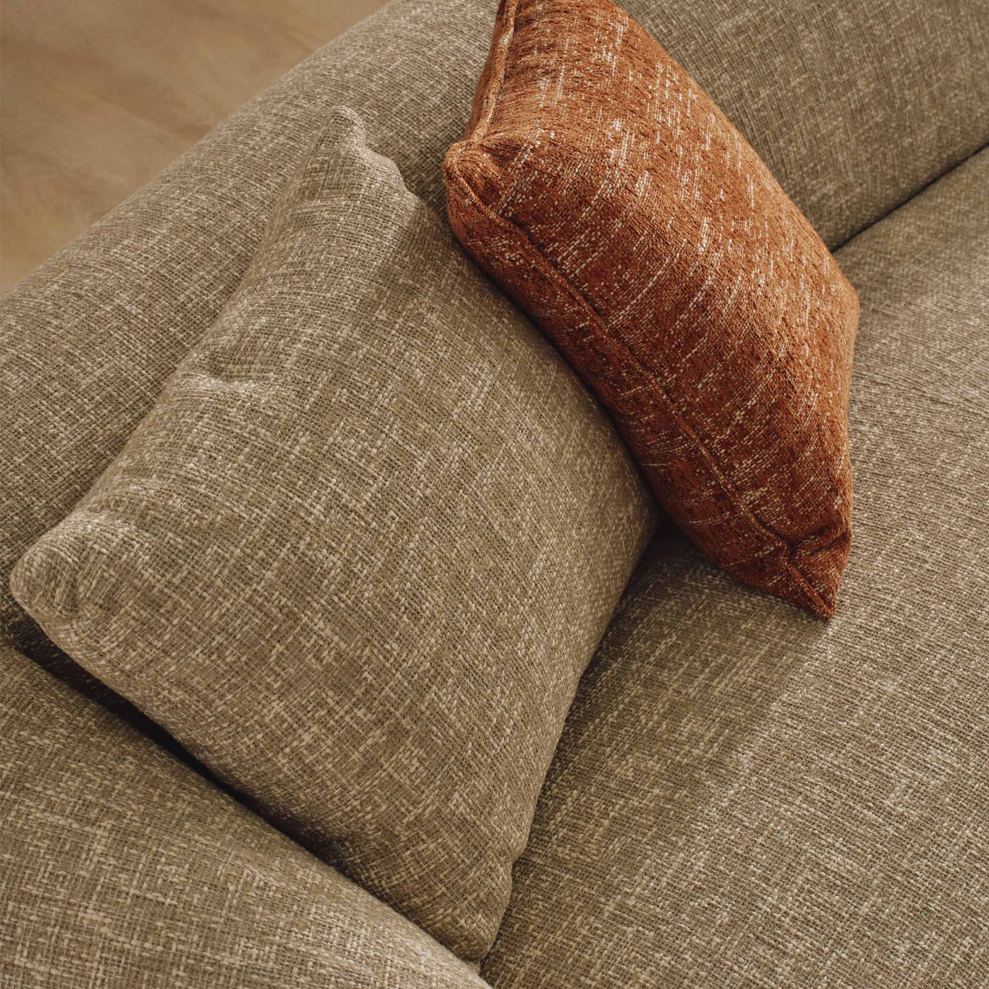 Amelie Sectional Sofa Taupe Fleck