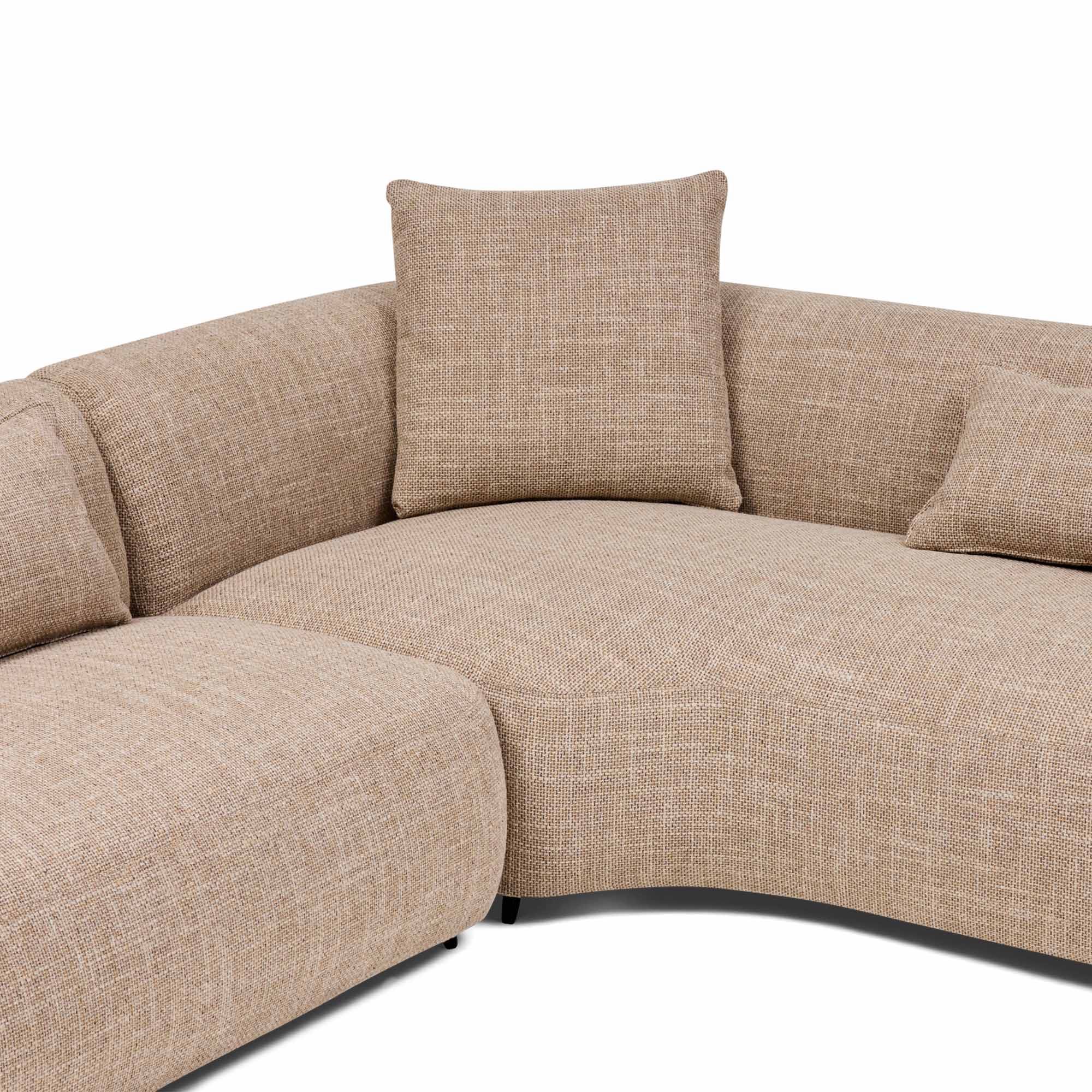 Beni Modular Sofa Left Chaise Claystone