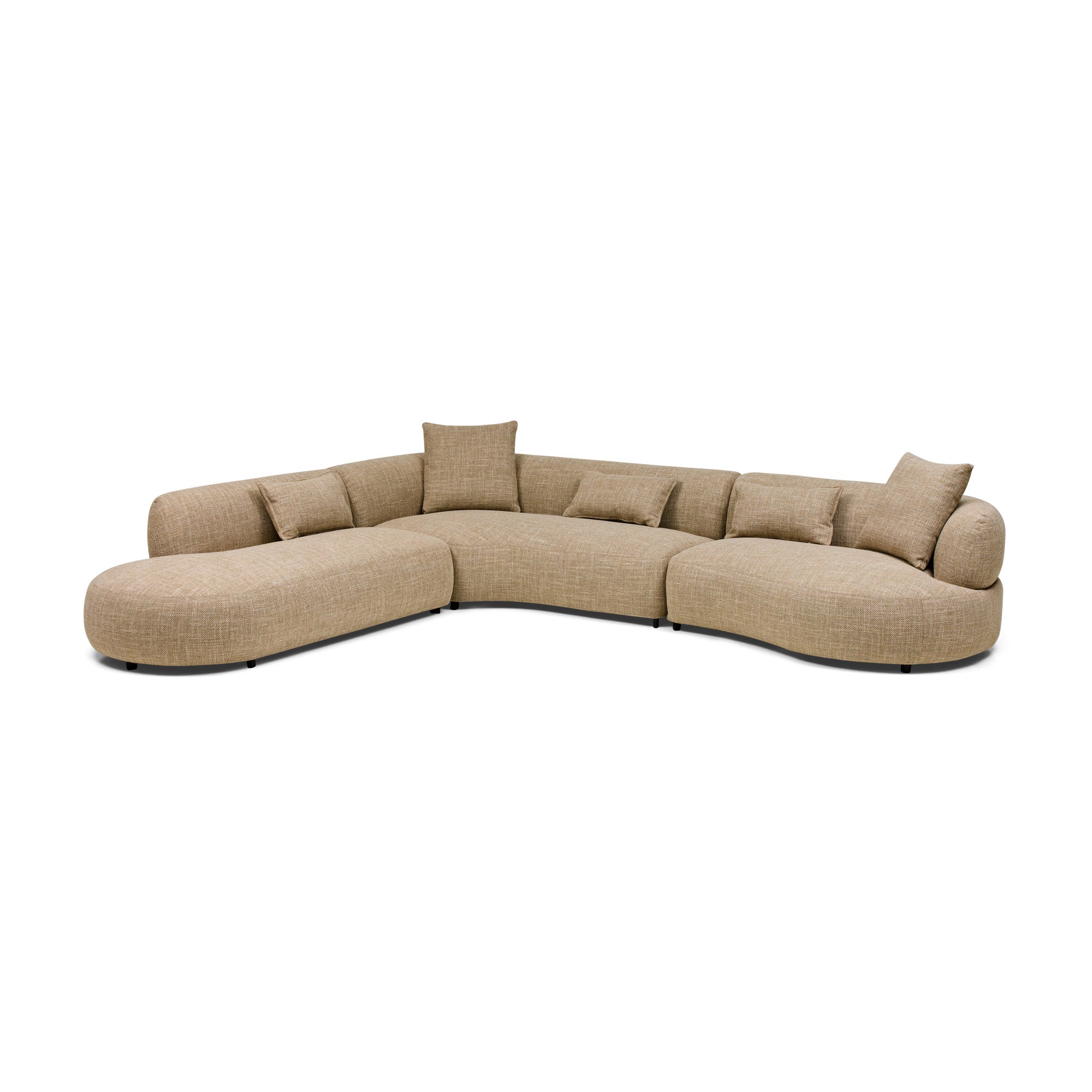 Beni Modular Sofa Left Chaise Claystone