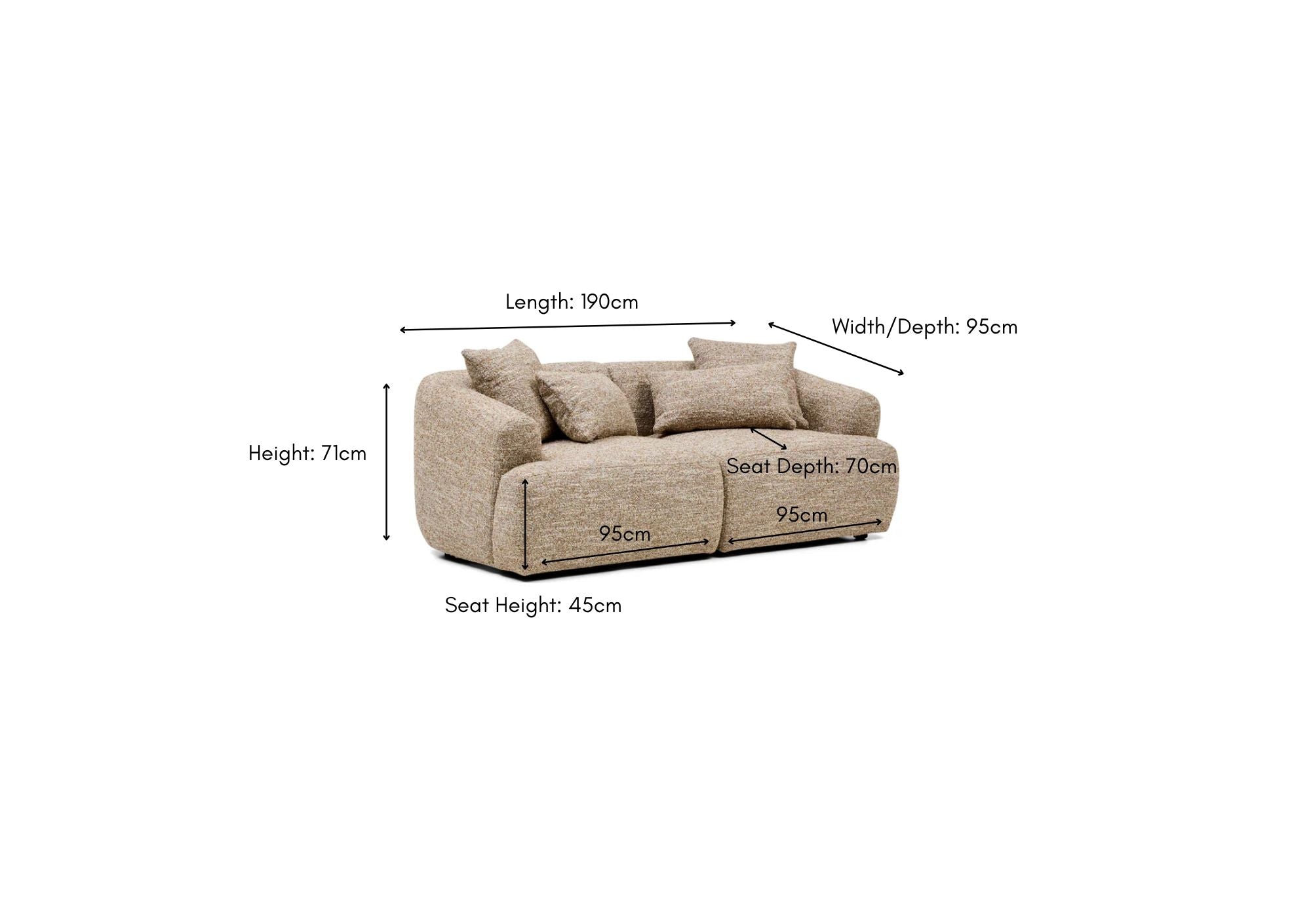 Harris Modular Sofa Desert 2 Seat