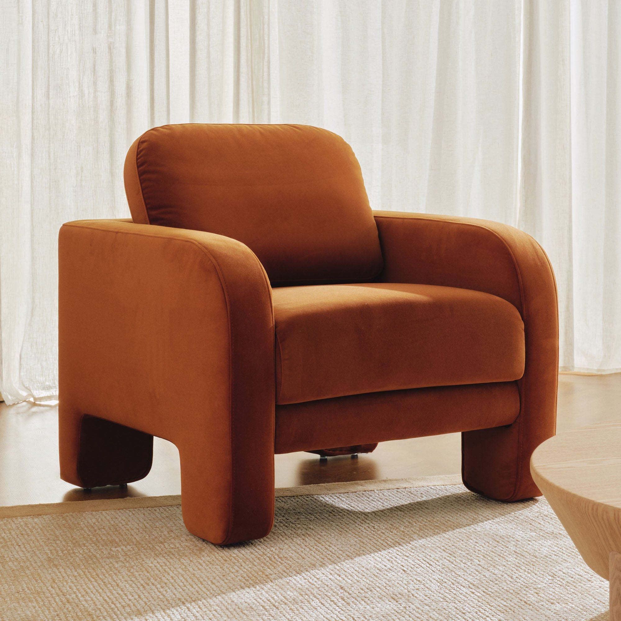 Adele Chair Chestnut Velvet