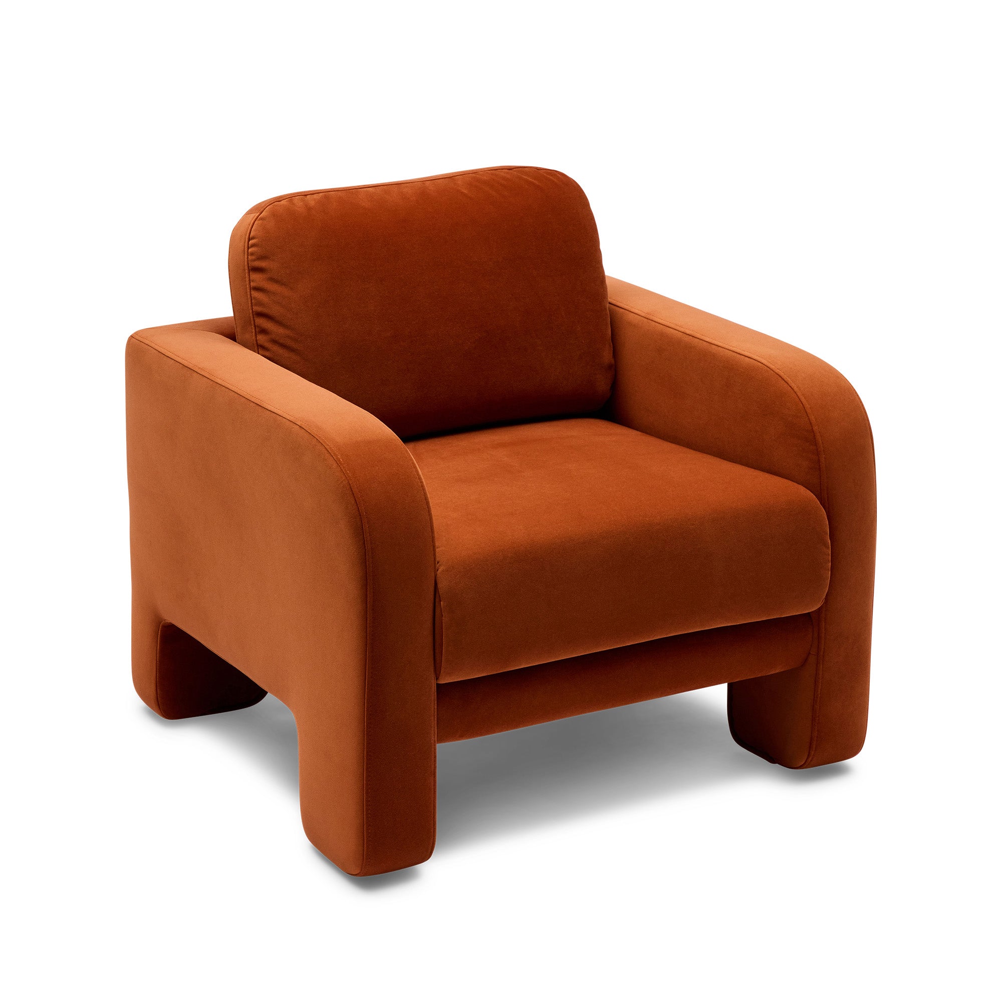 Adele Chair Tangerine Velvet