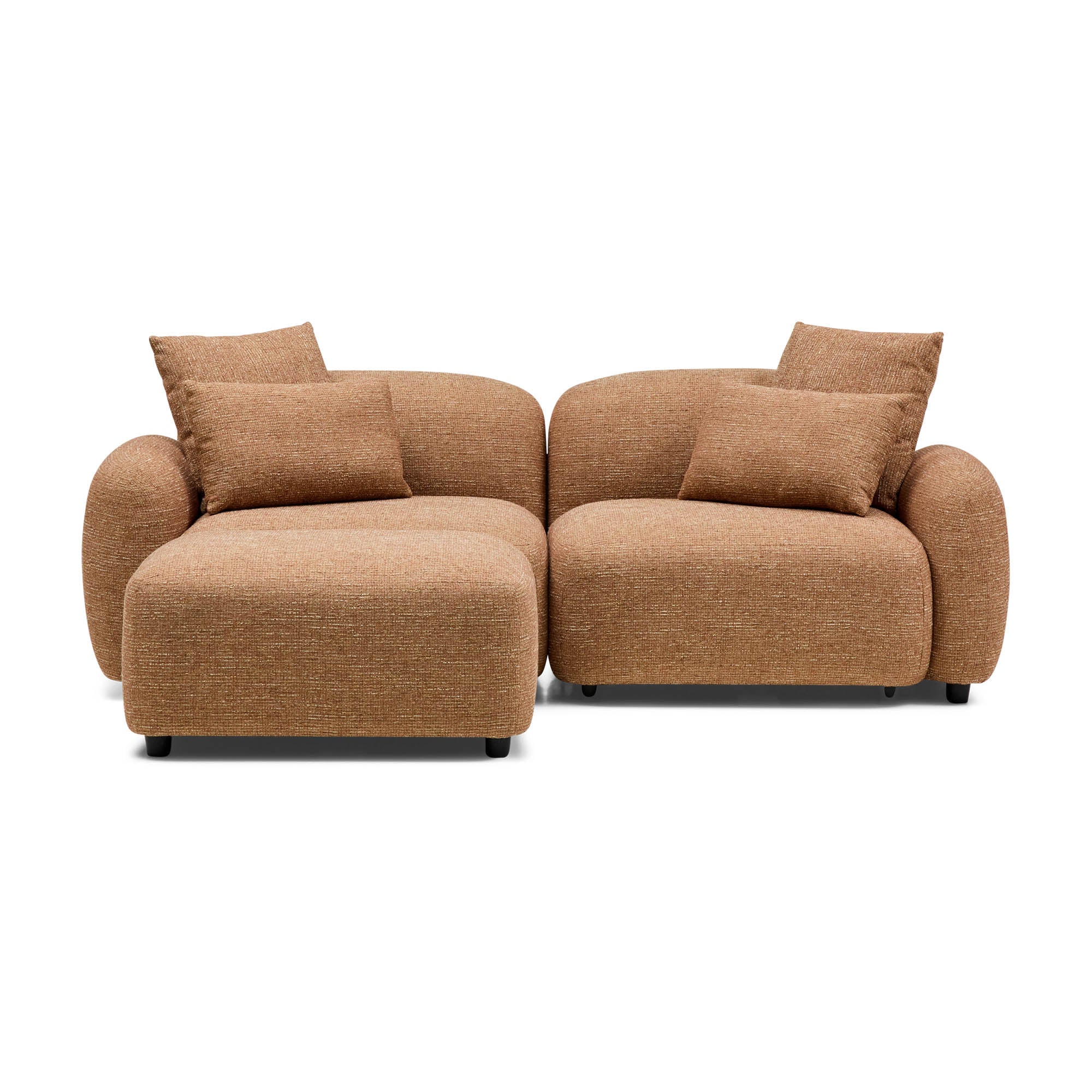 Kaia Modular Sofa Hazelnut 2 Seat with Ottoman