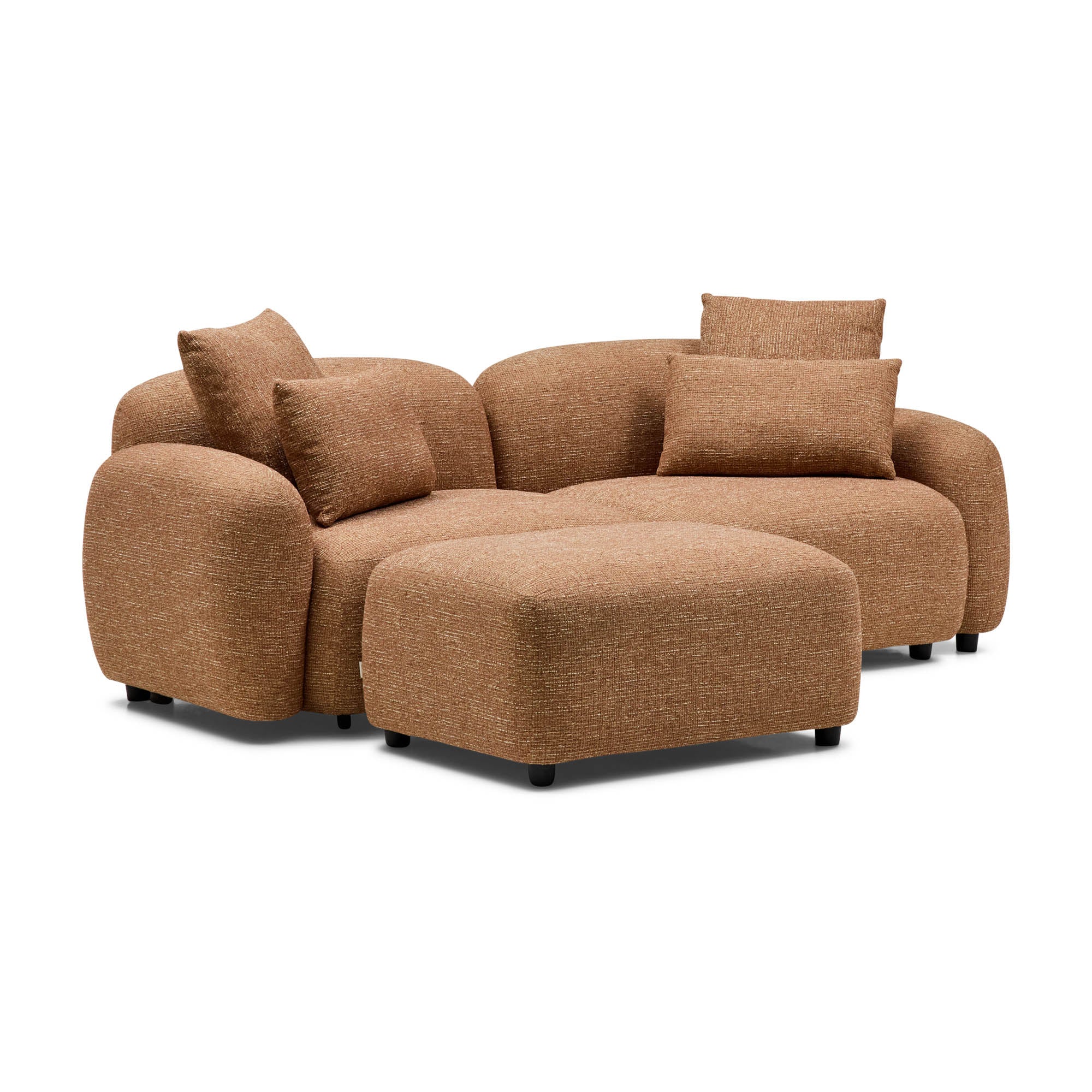 Kaia Modular Sofa Hazelnut 2 Seat with Ottoman