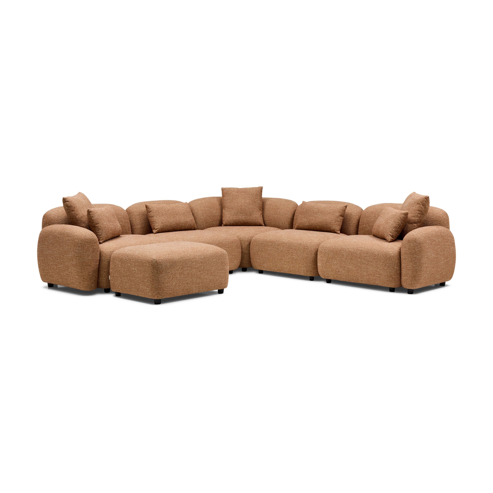 Kaia Modular Sofa Hazelnut 5 Seat Corner