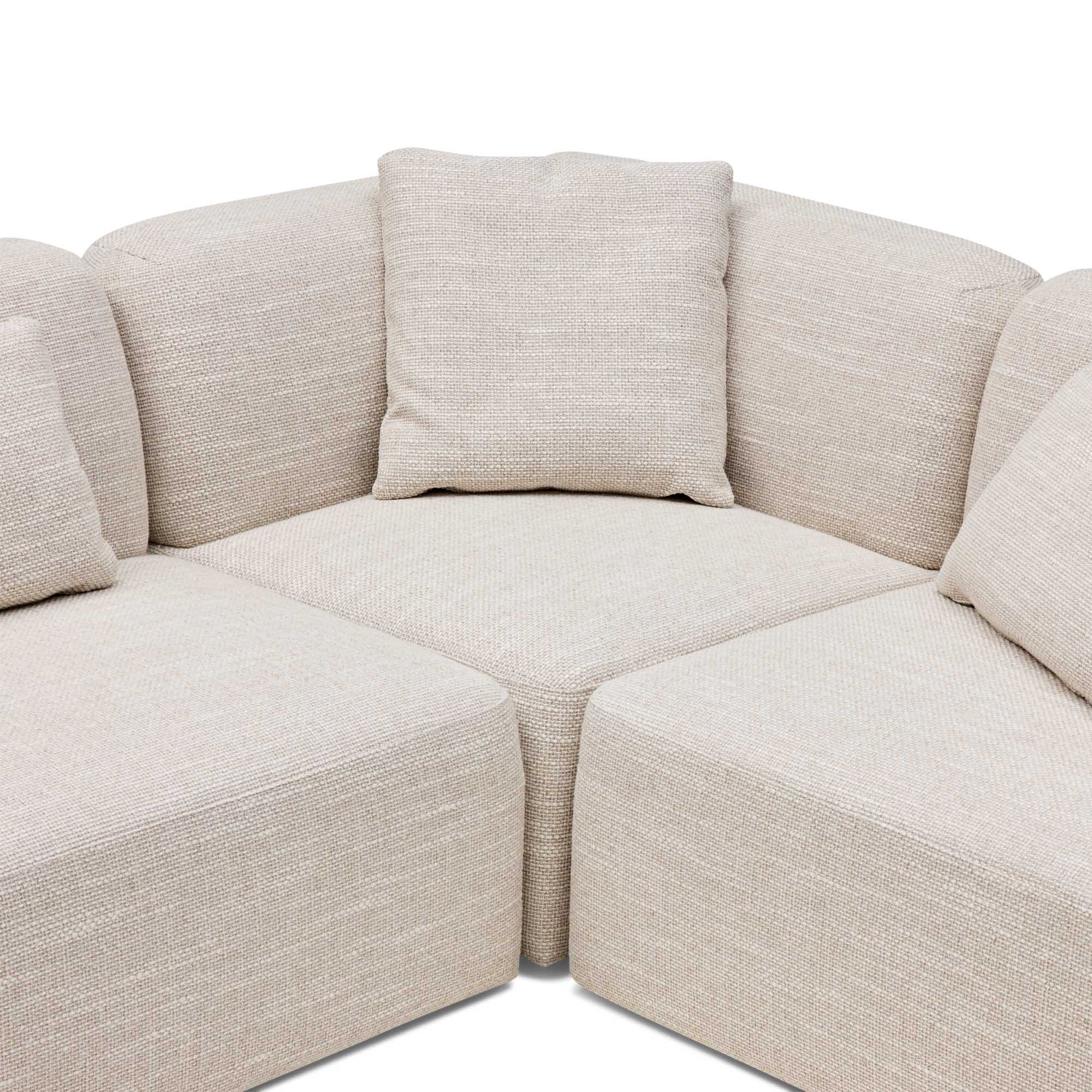 Paige Modular Sofa Oyster Weave 5 Seat Corner