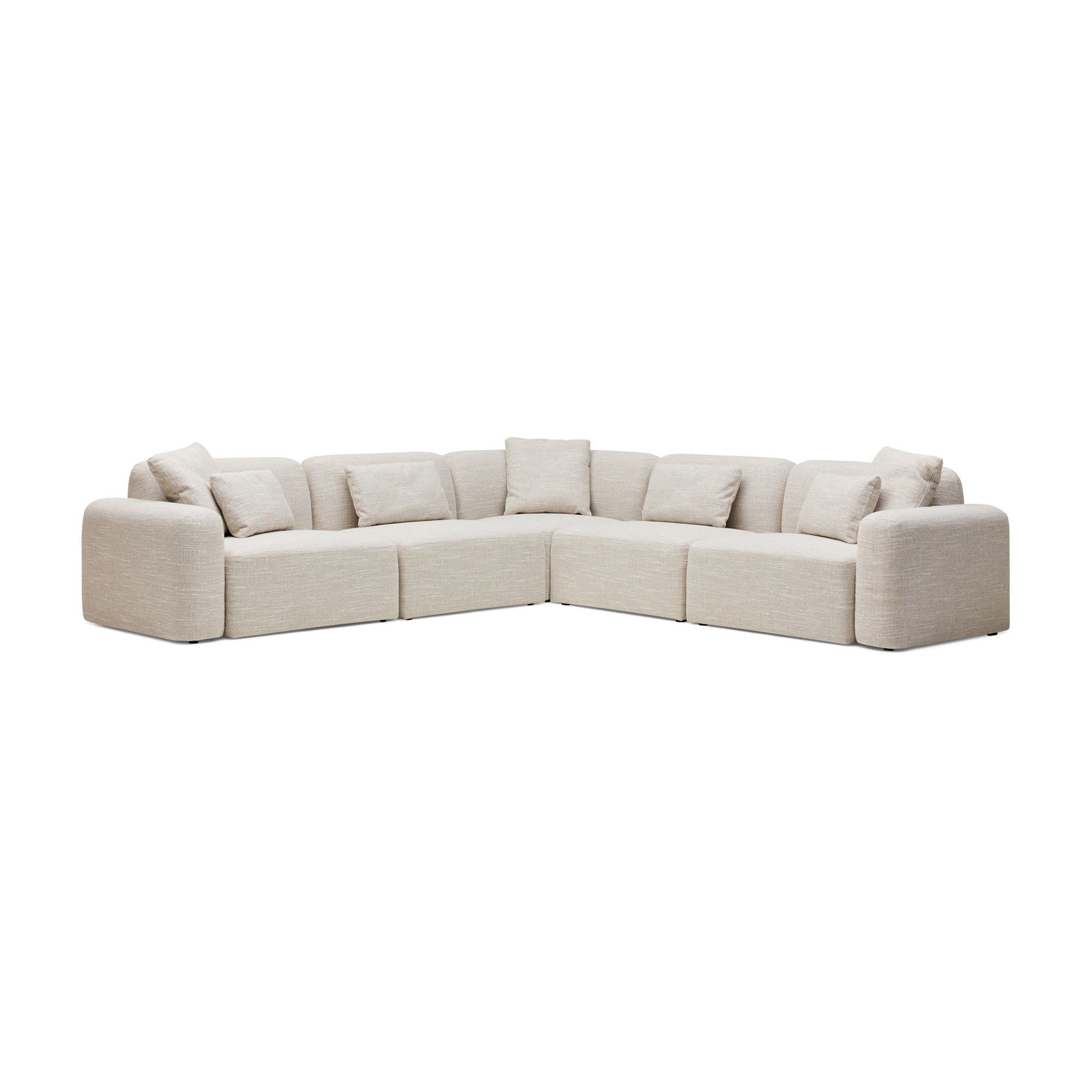 Paige Modular Sofa Oyster Weave 5 Seat Corner