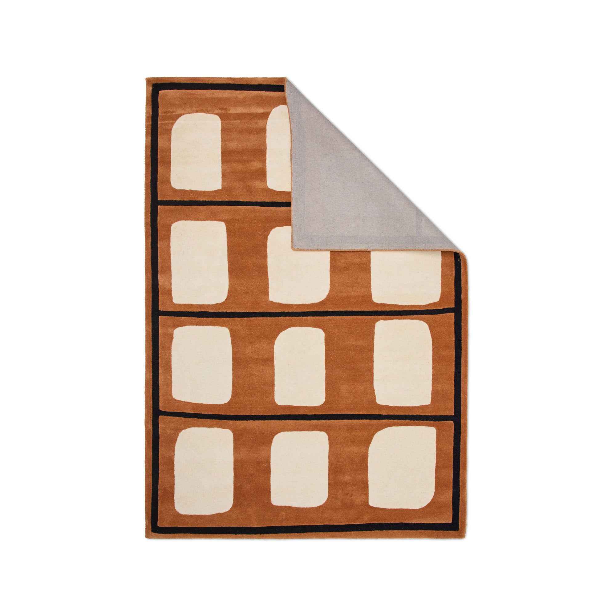 Esme Rug Orange Black 200 x 280