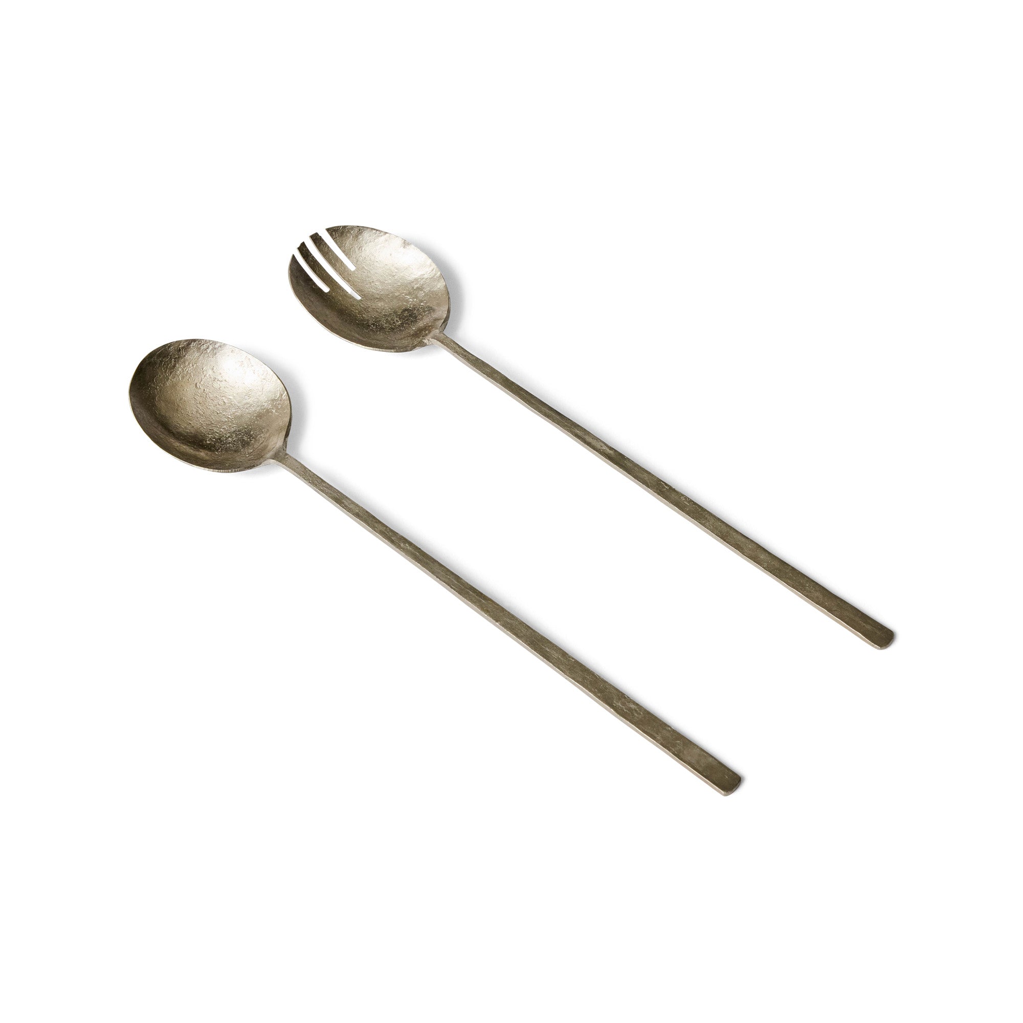 Beesh Iron Salad Servers Pewter