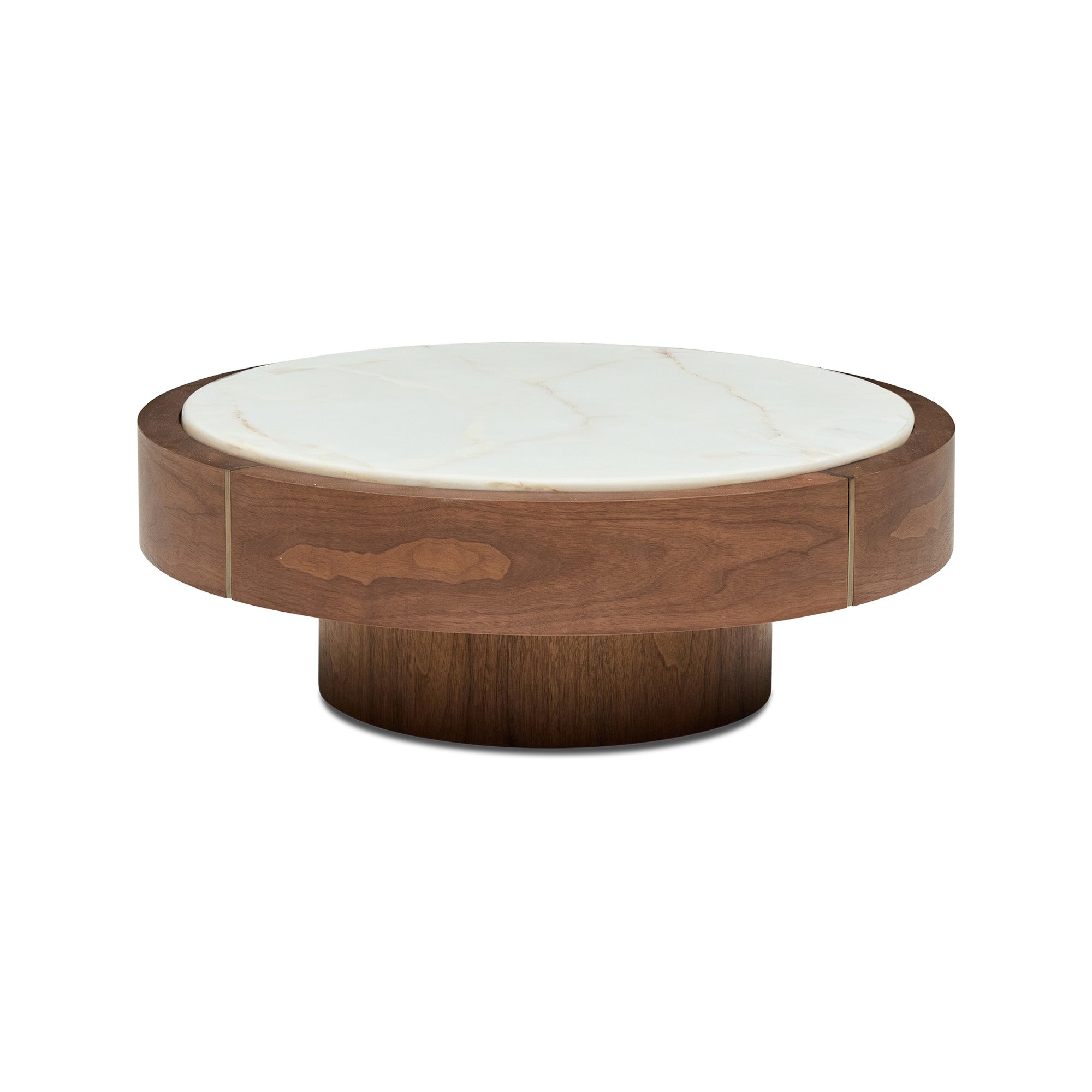 Tori Round Coffee Table Halo Walnut Small
